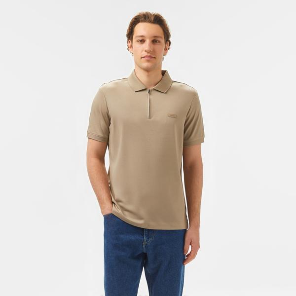 Calvin Klein Erkek Haki Polo