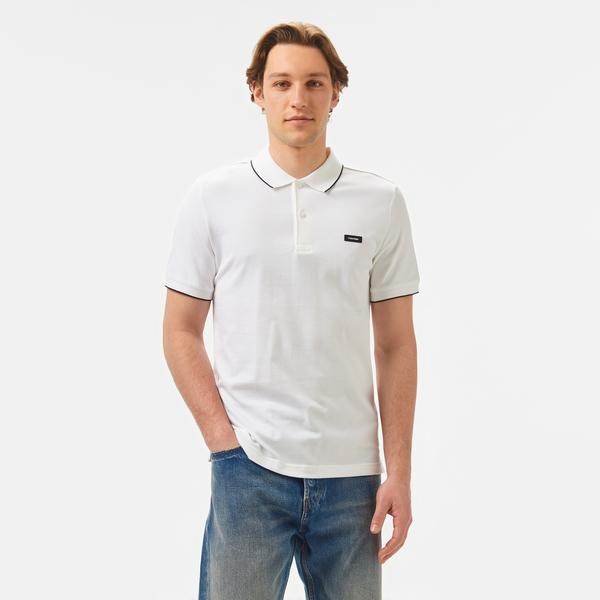 Calvin Klein Erkek Beyaz Polo