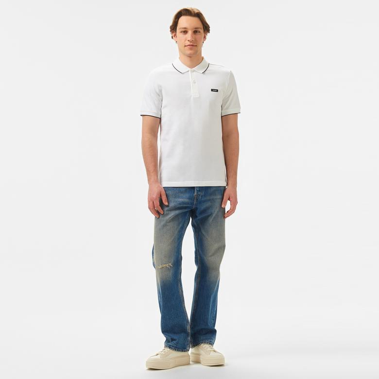 Calvin Klein Erkek Beyaz Polo