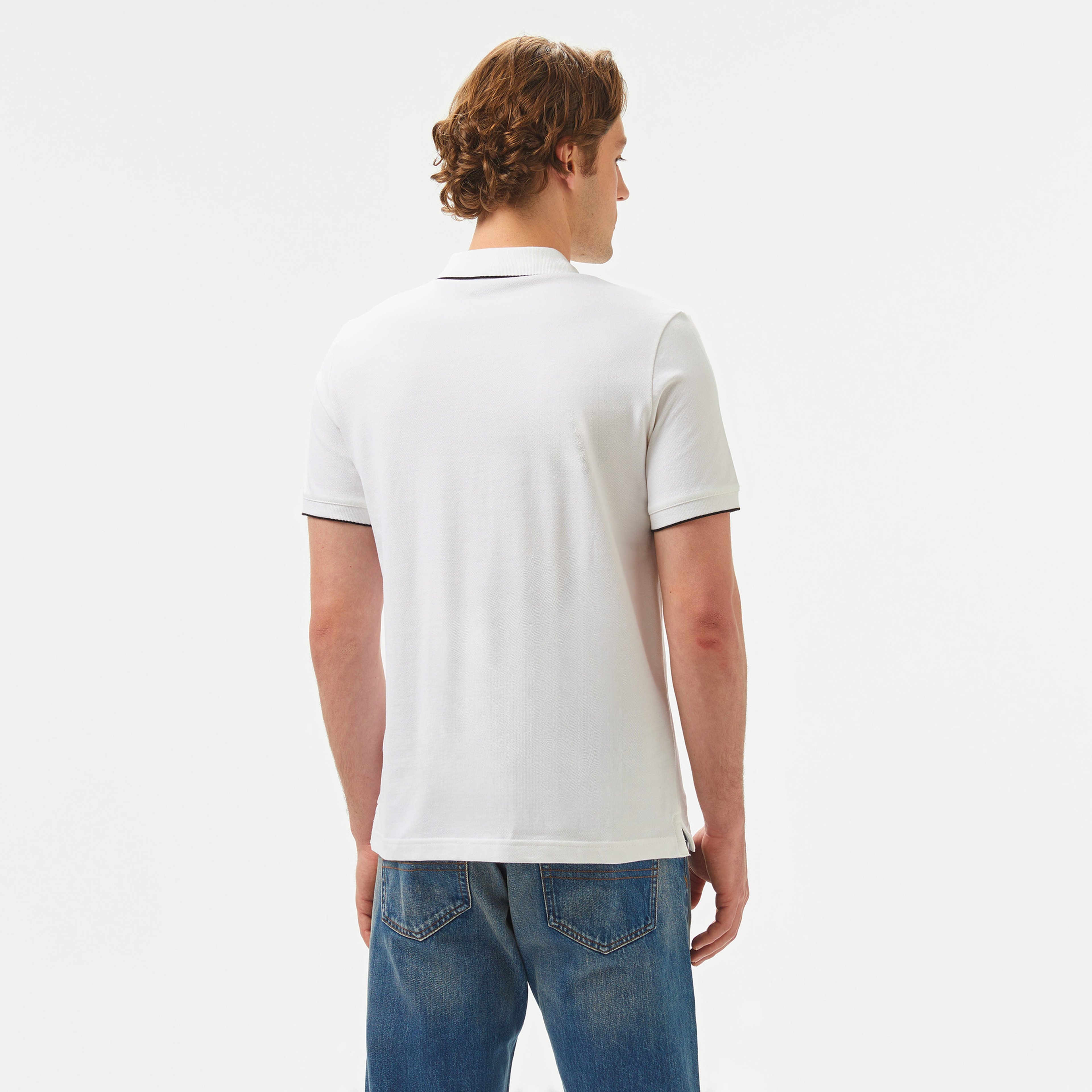 Calvin Klein Erkek Beyaz Polo