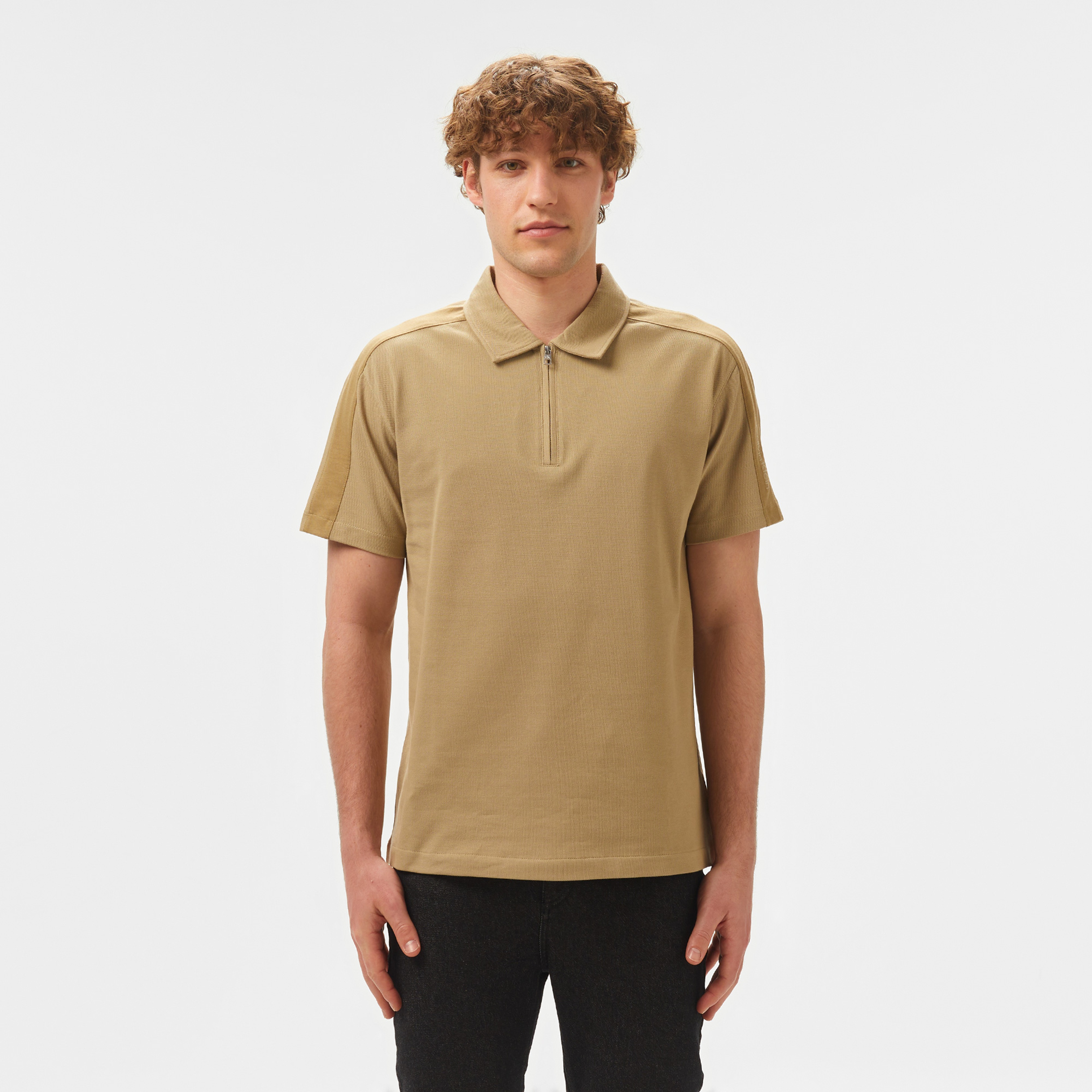 Calvin Klein Erkek Kahverengi Polo