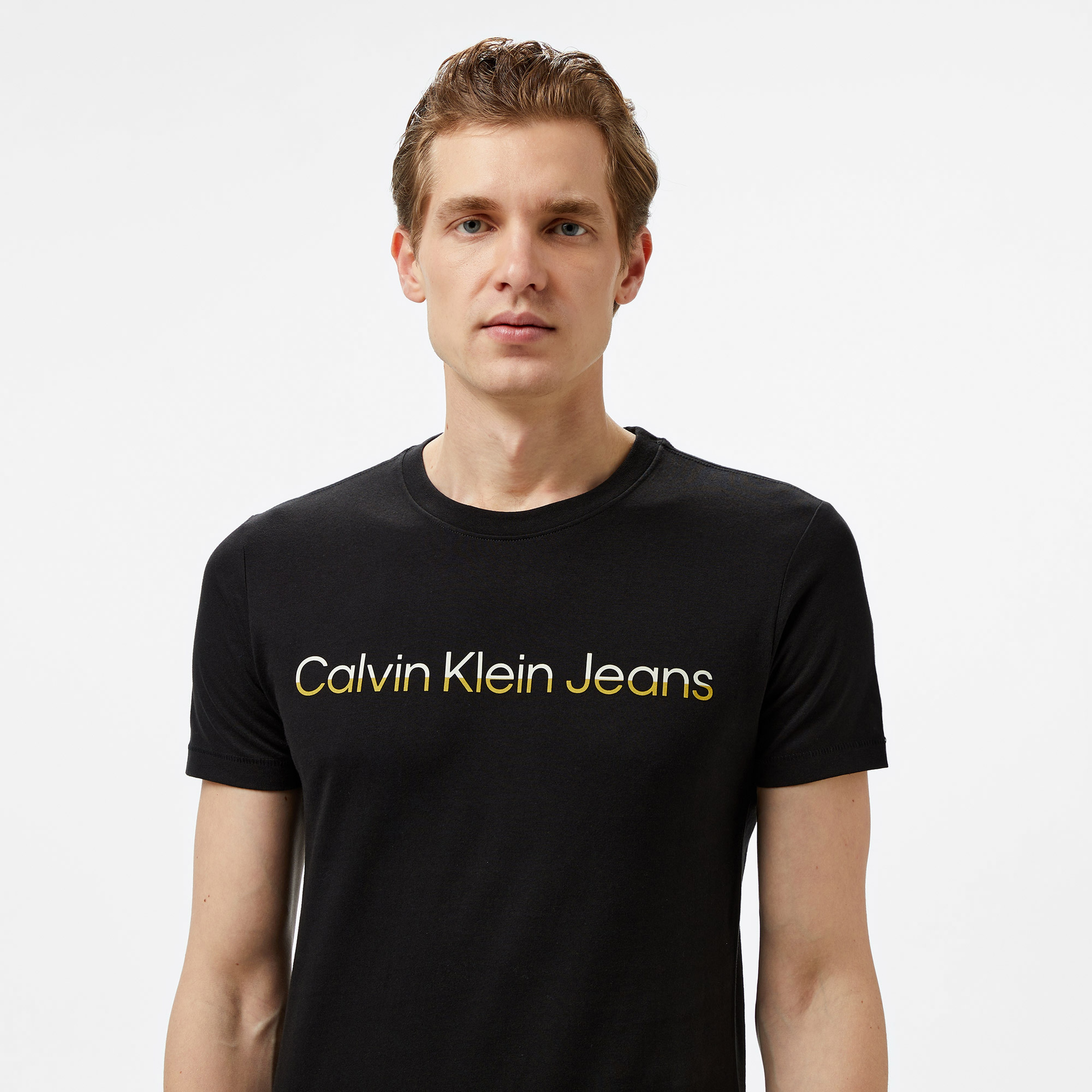 Calvin Klein Two Tone Institutional Erkek Siyah T-Shirt