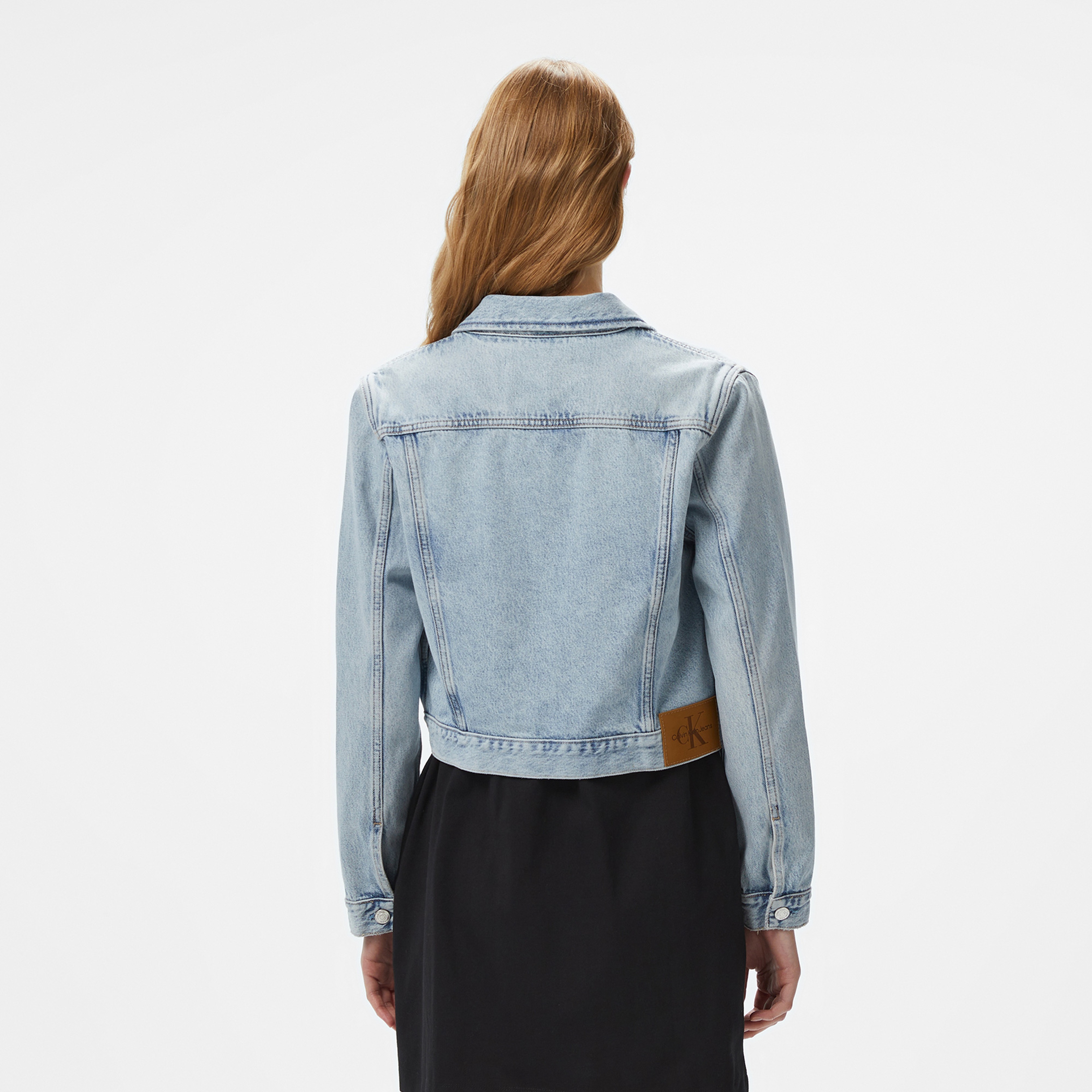 Calvin Klein Cropped 90'S Denim Jaet Kadın Mavi Ceket