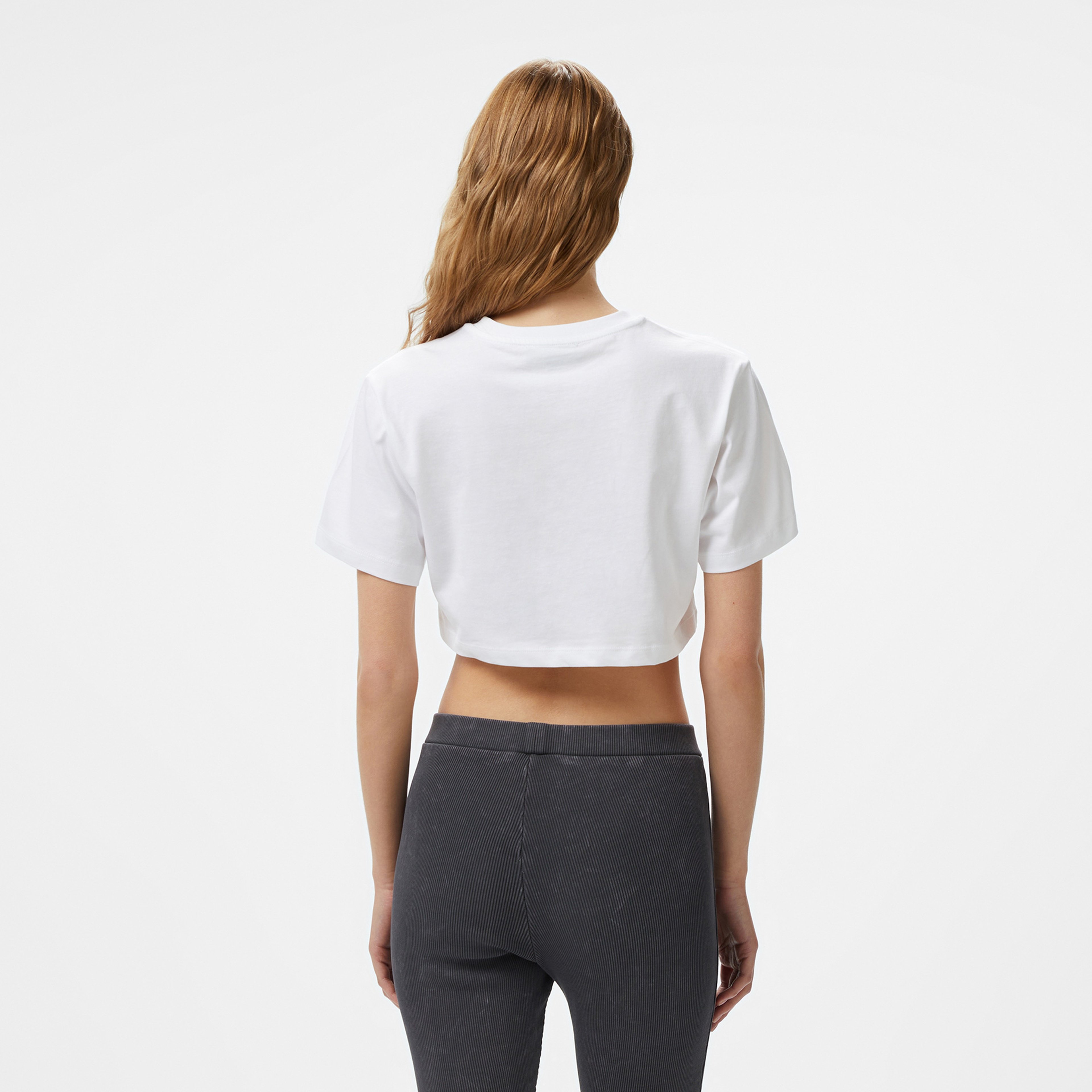 Les Benjamins Crop 016 Kadın Beyaz T-Shirt