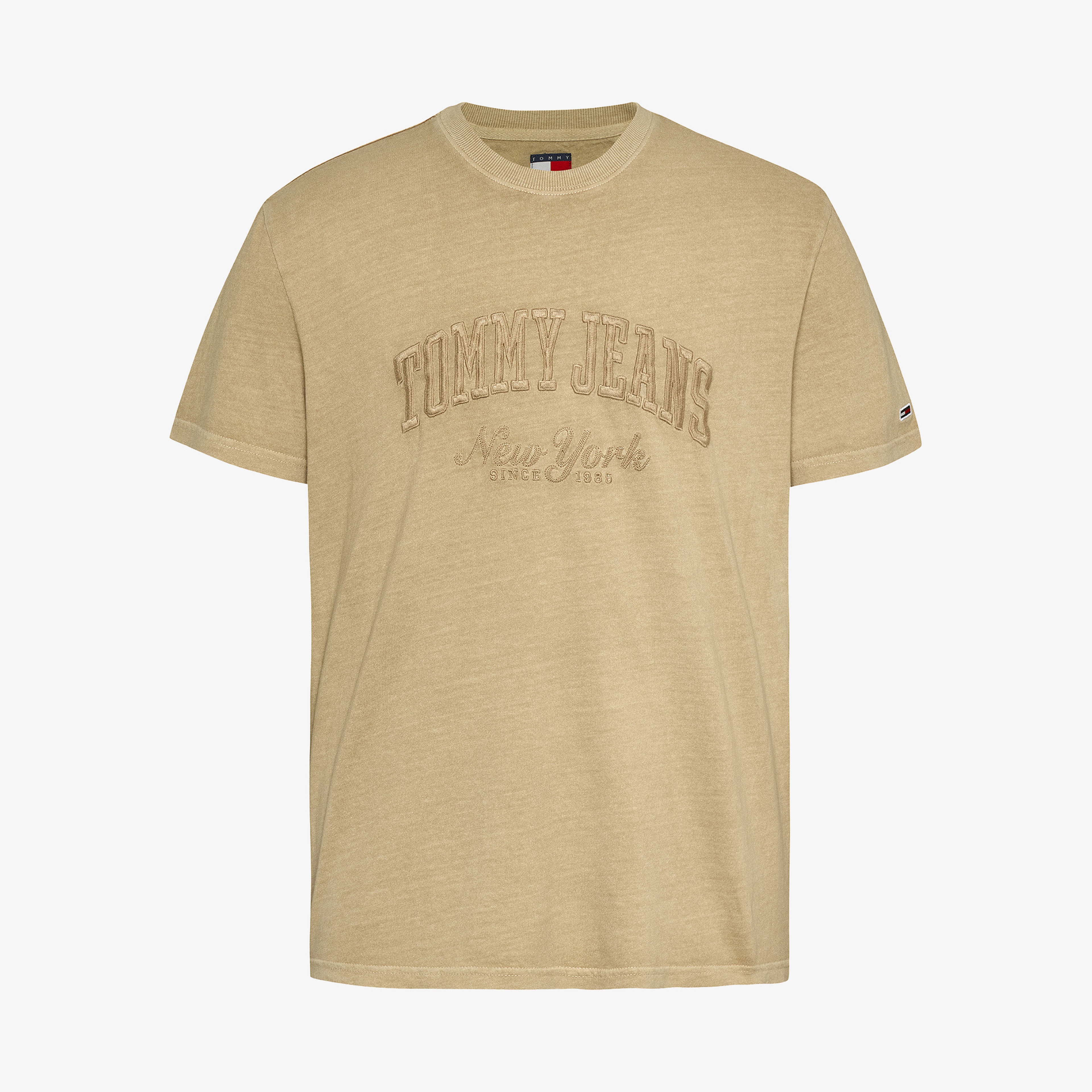 Tommy Jeans Reg Vintage Varsity Erkek Bej T-Shirt