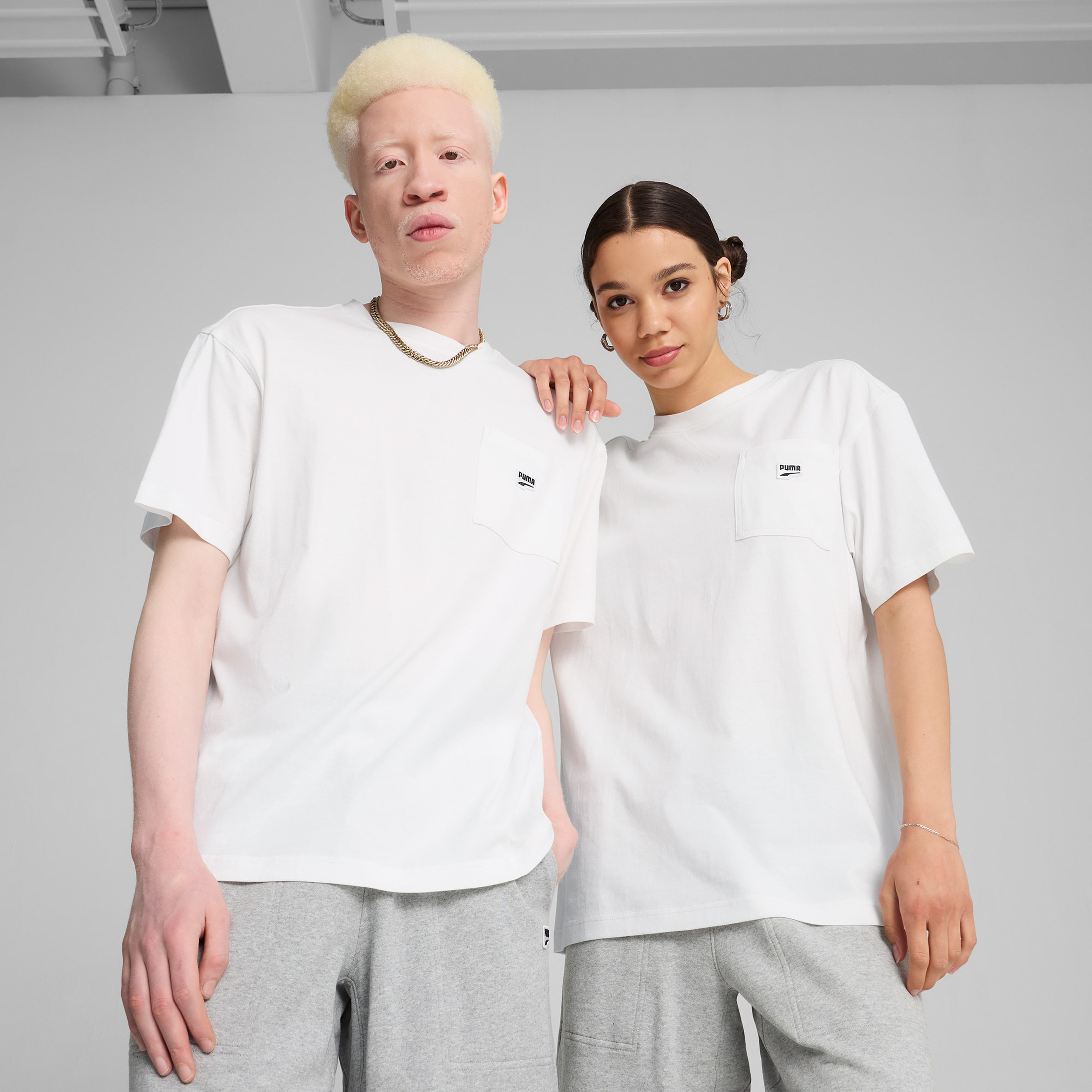 Puma Downtown Relaxed Unisex Beyaz T-Shirt