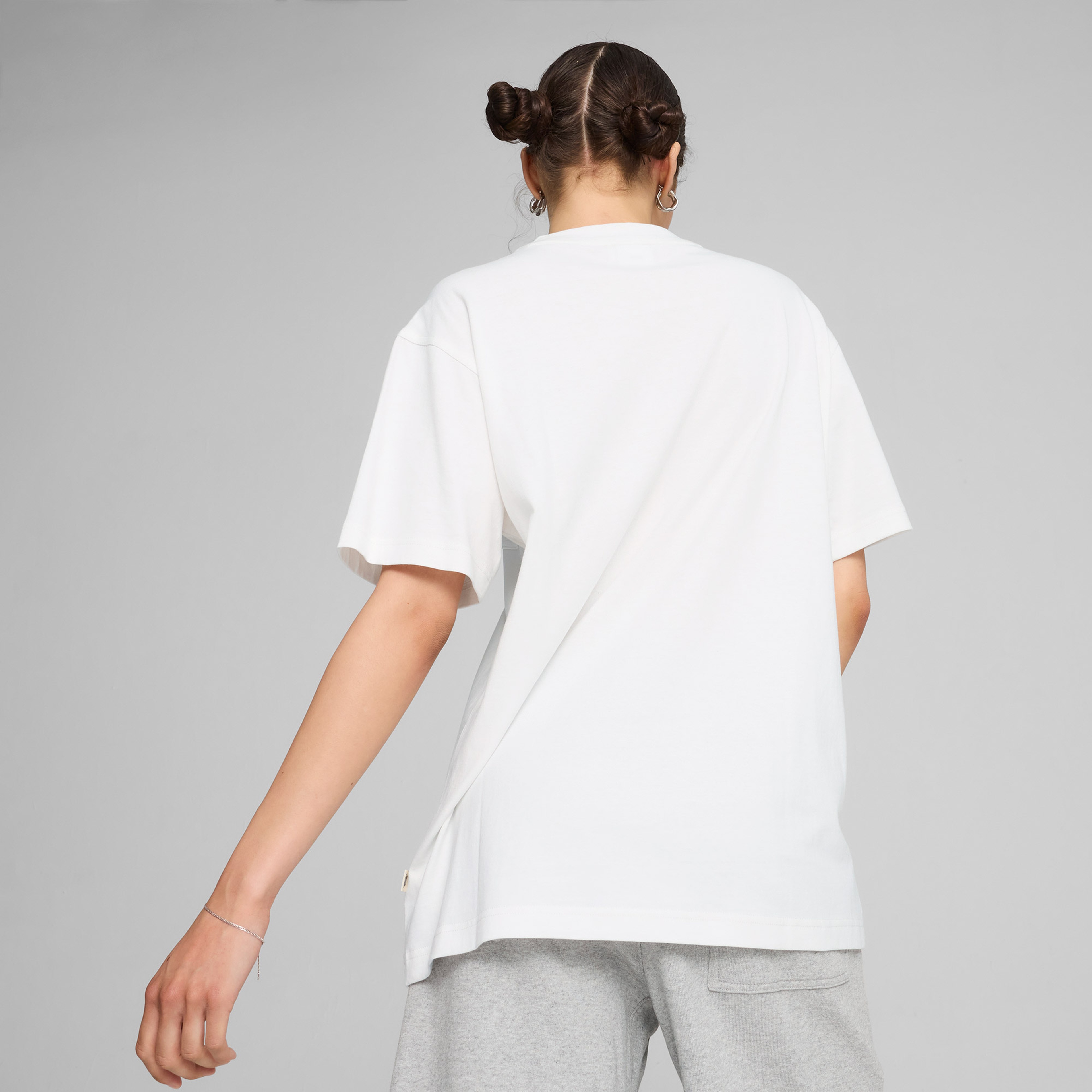 Puma Downtown Relaxed Unisex Beyaz T-Shirt