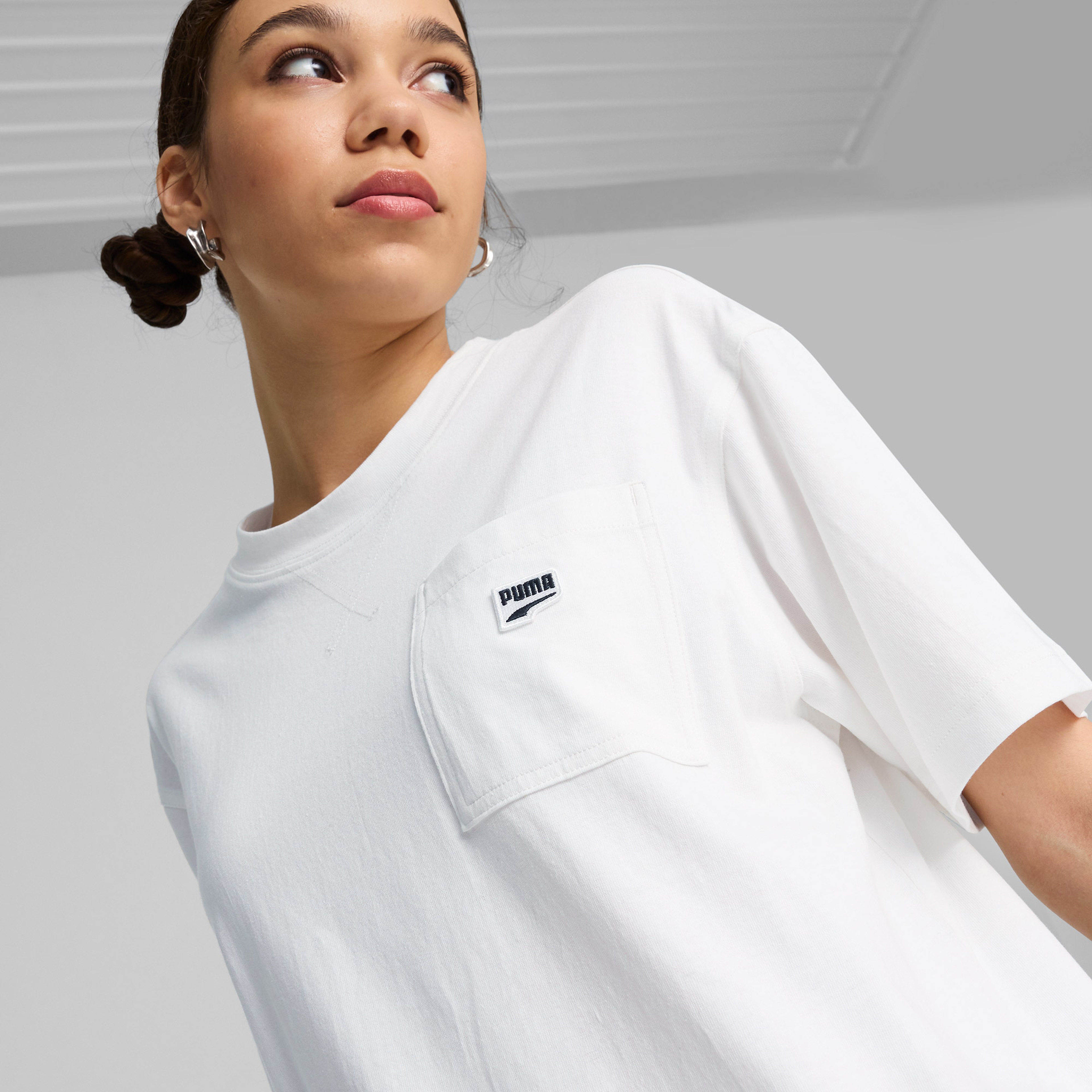 Puma Downtown Relaxed Unisex Beyaz T-Shirt
