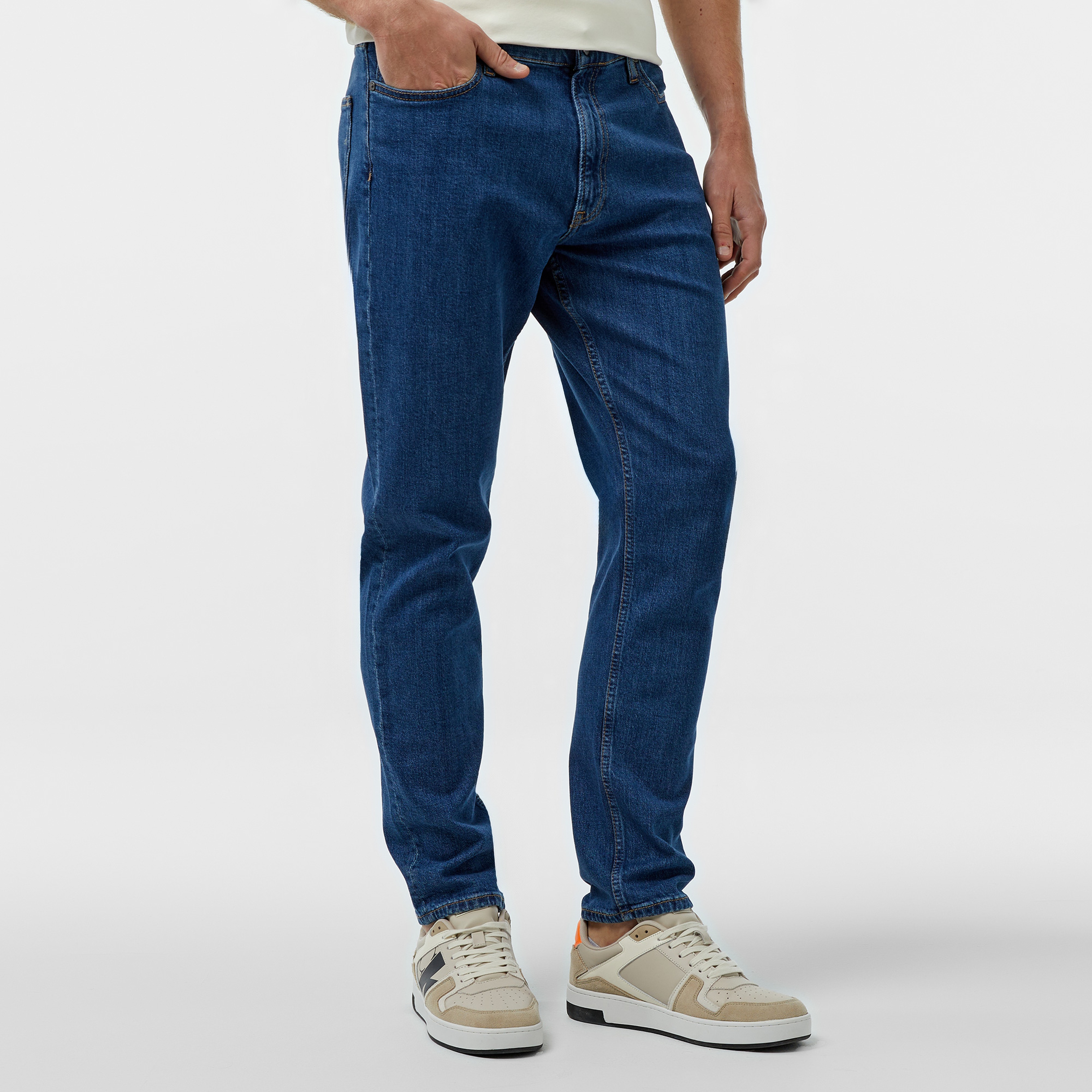 Calvin Klein Tapered Fit Mid Erkek Mavi Jean
