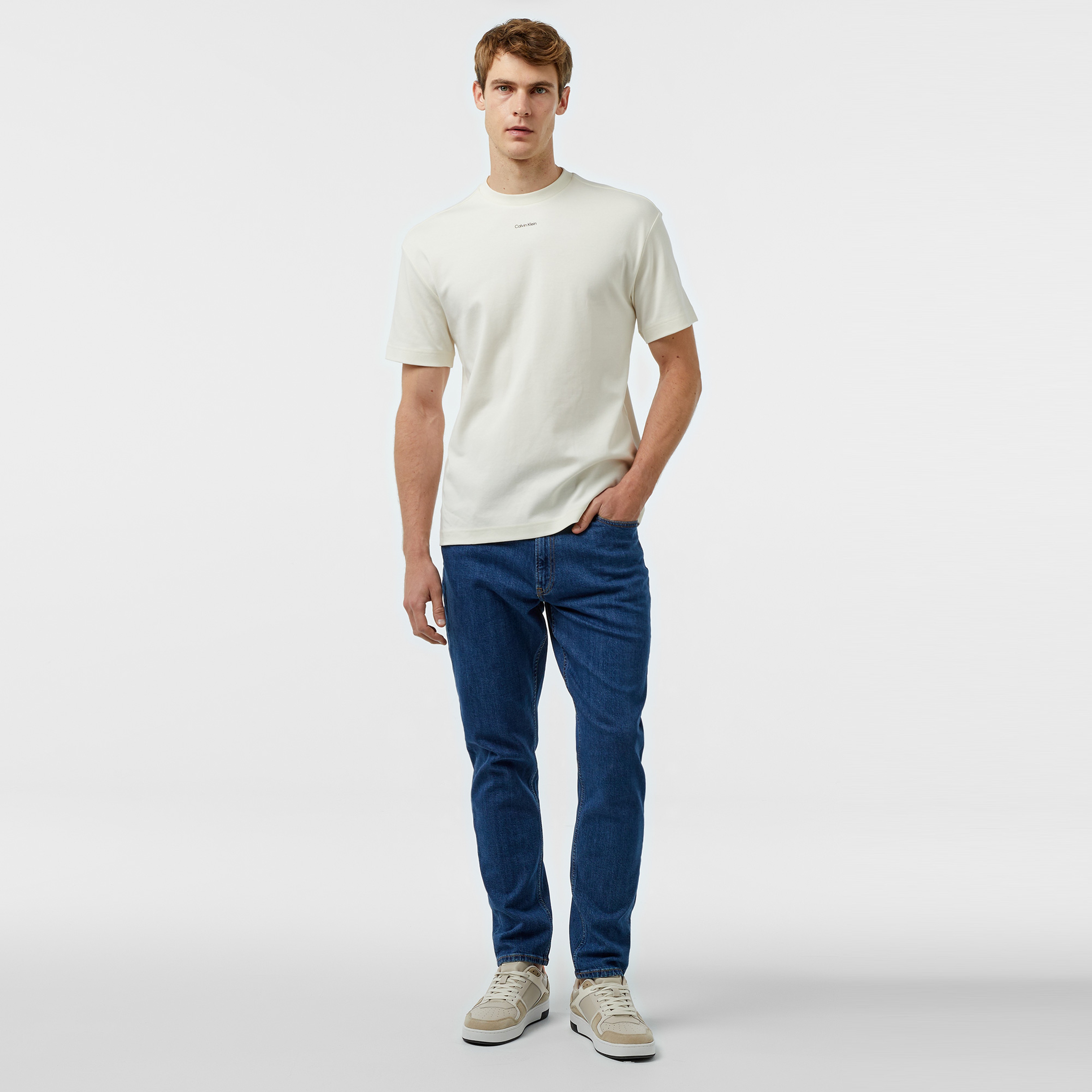 Calvin Klein Tapered Fit Mid Erkek Mavi Jean