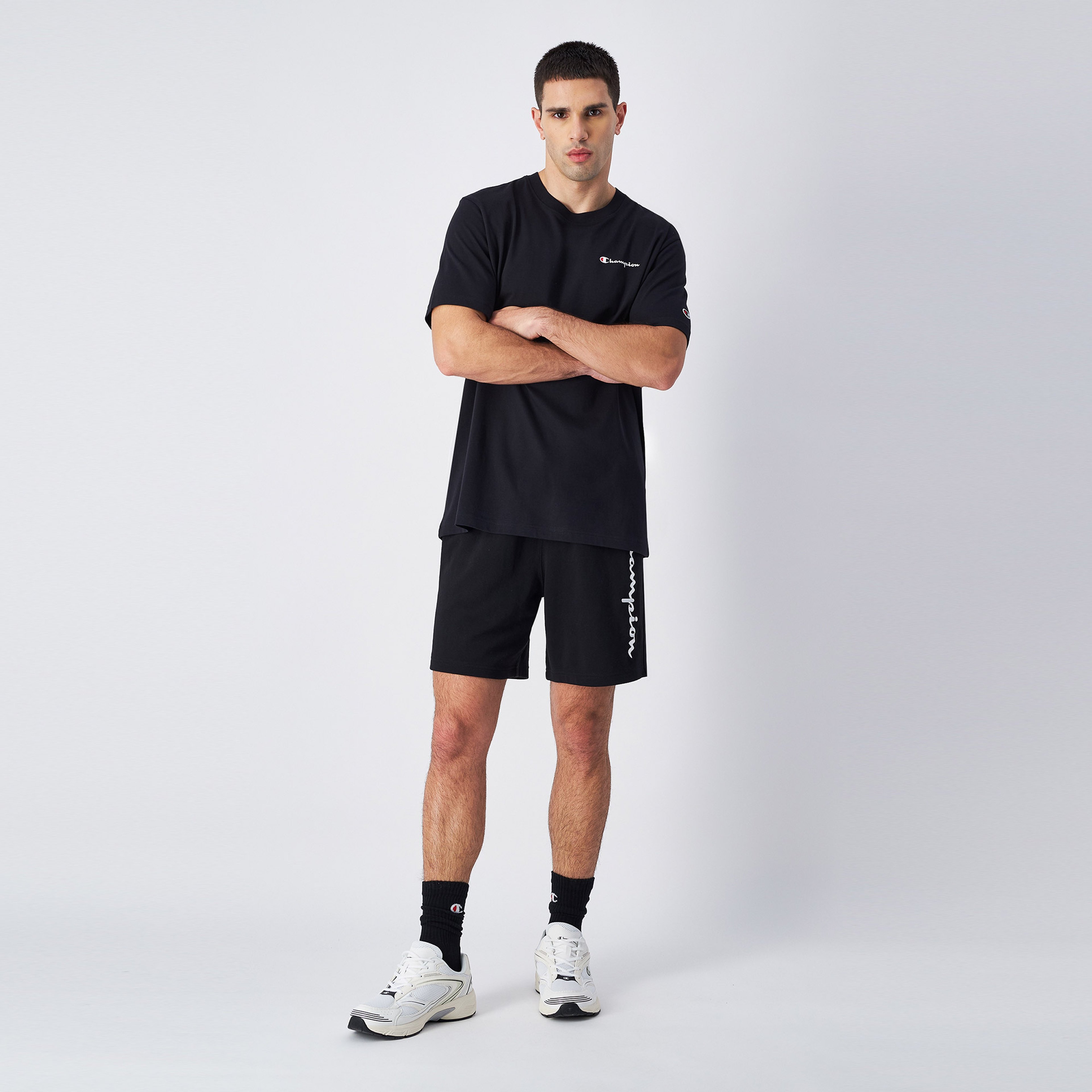 Champion Icons SS Erkek Siyah T-Shirt