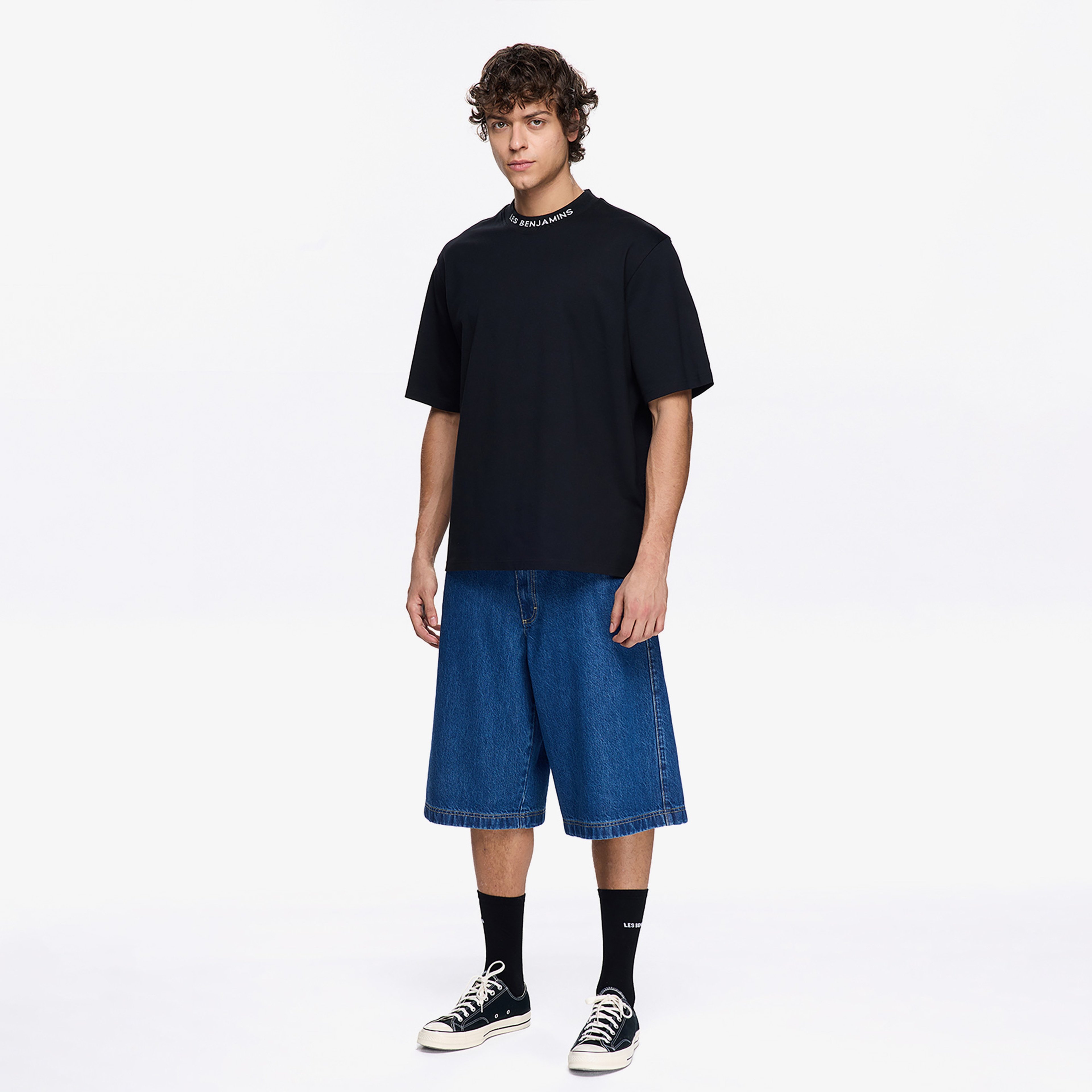 Les Benjamins 405 Erkek Siyah T-Shirt