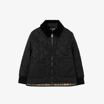 Burberry Reversible Check Gabardine Car Çocuk Trençkot