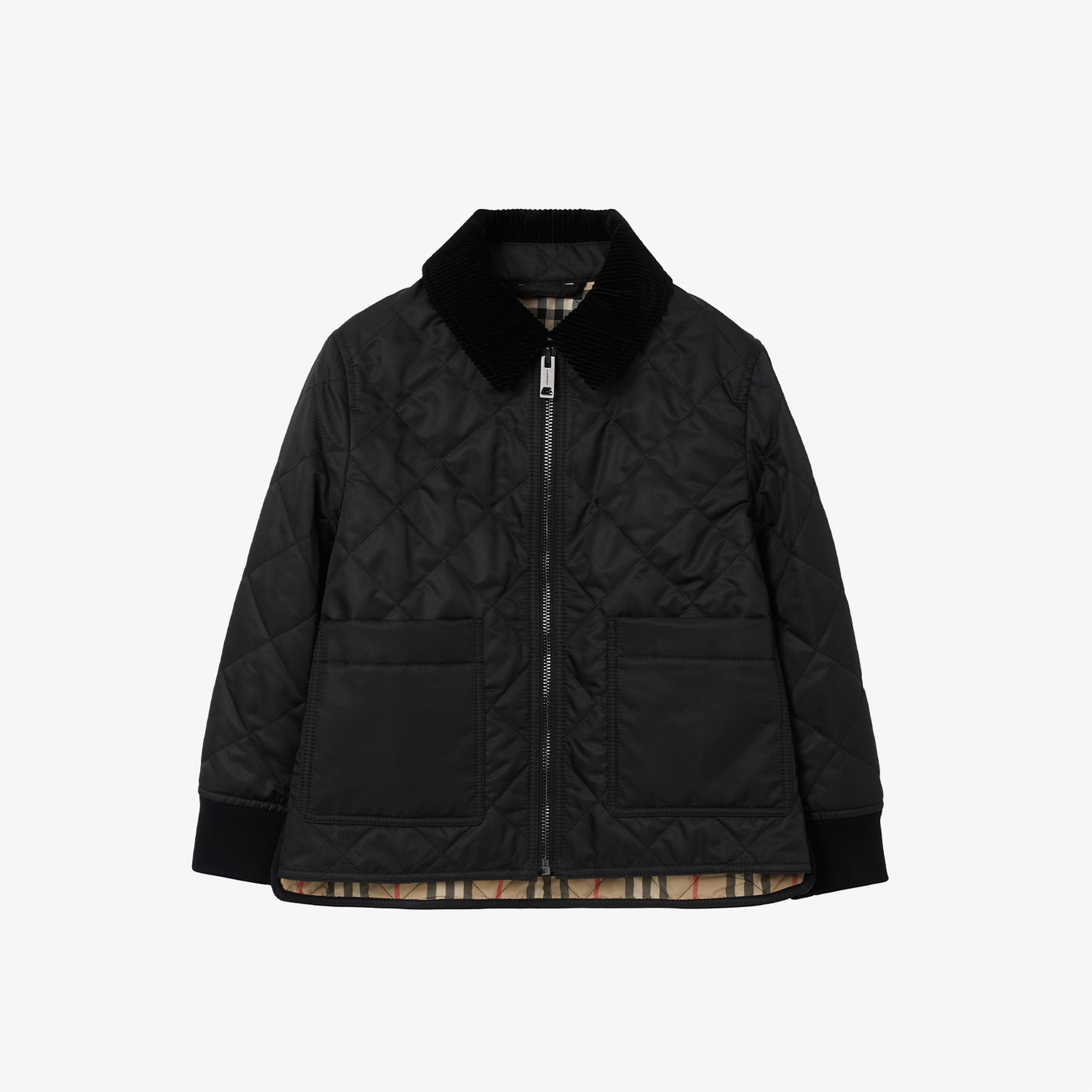 Burberry Reversible Check Gabardine Car Çocuk Trençkot