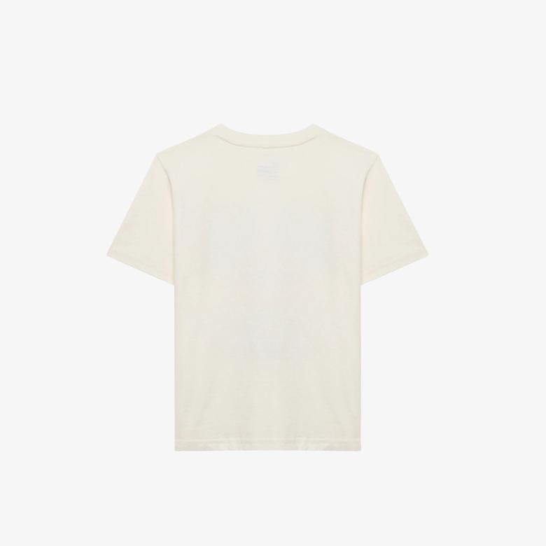 Skechers Regular Fit Baskılı Çocuk Beyaz T-Shirt