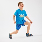 Skechers Allover Print Büyük Erkek Çocuk Mavi Deniz Şortu