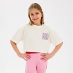 Skechers Graphic Cropped Çocuk Bej T-Shirt