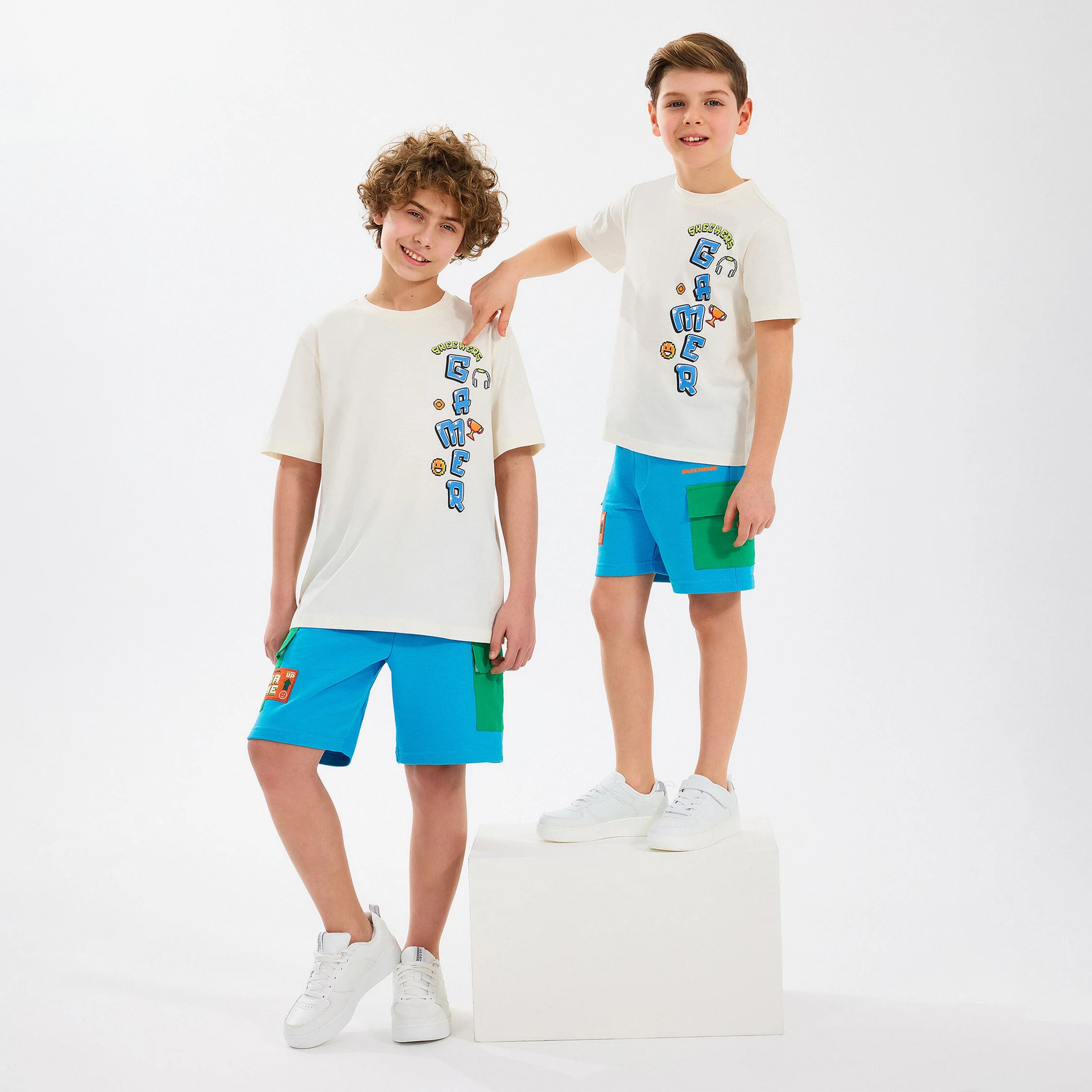 Skechers Graphic Çocuk Beyaz T-Shirt