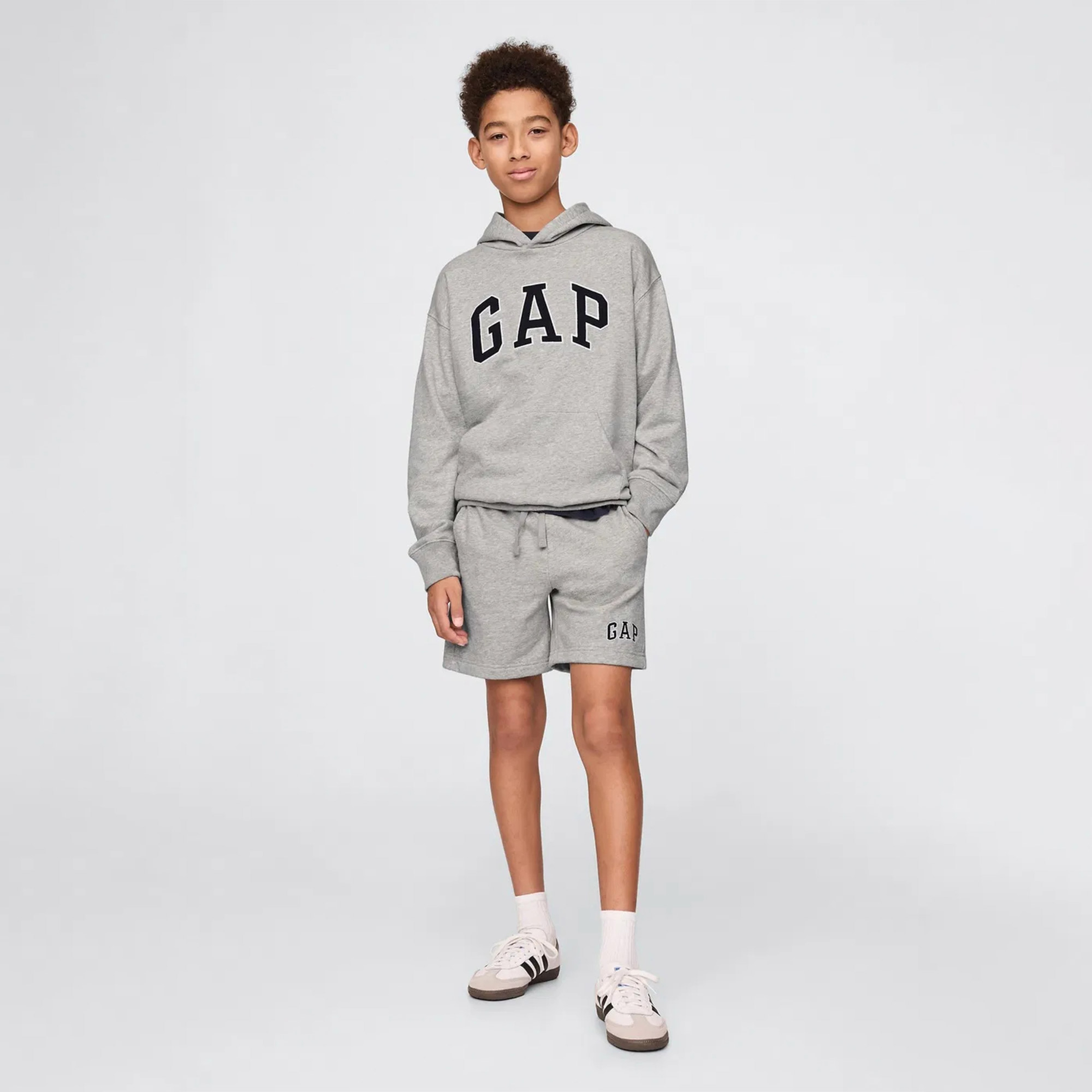 Gap Relaxed Fit French Terry Çocuk Gri Şort