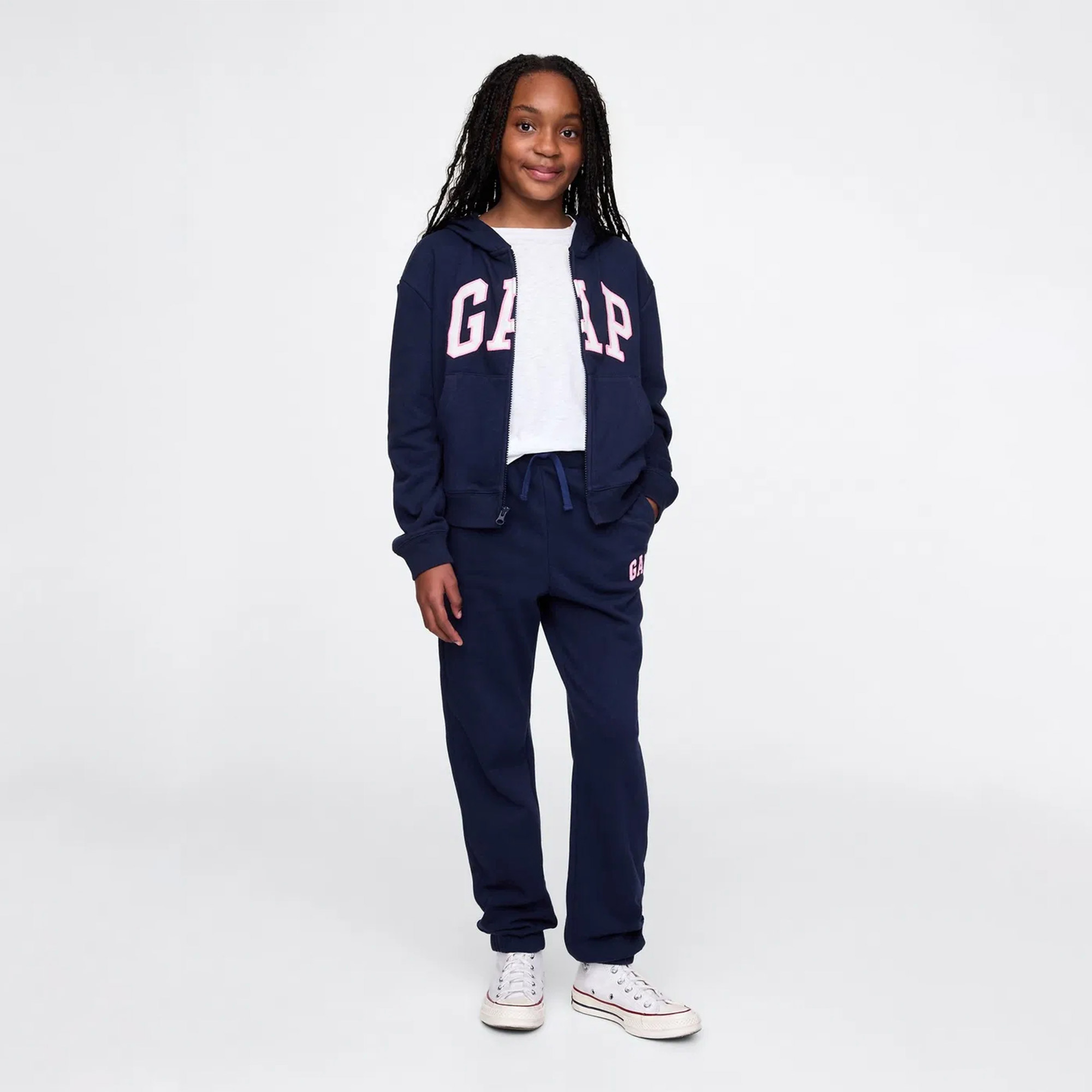 Gap Logo Relaxed Fit Çocuk Lacivert Eşofman Altı