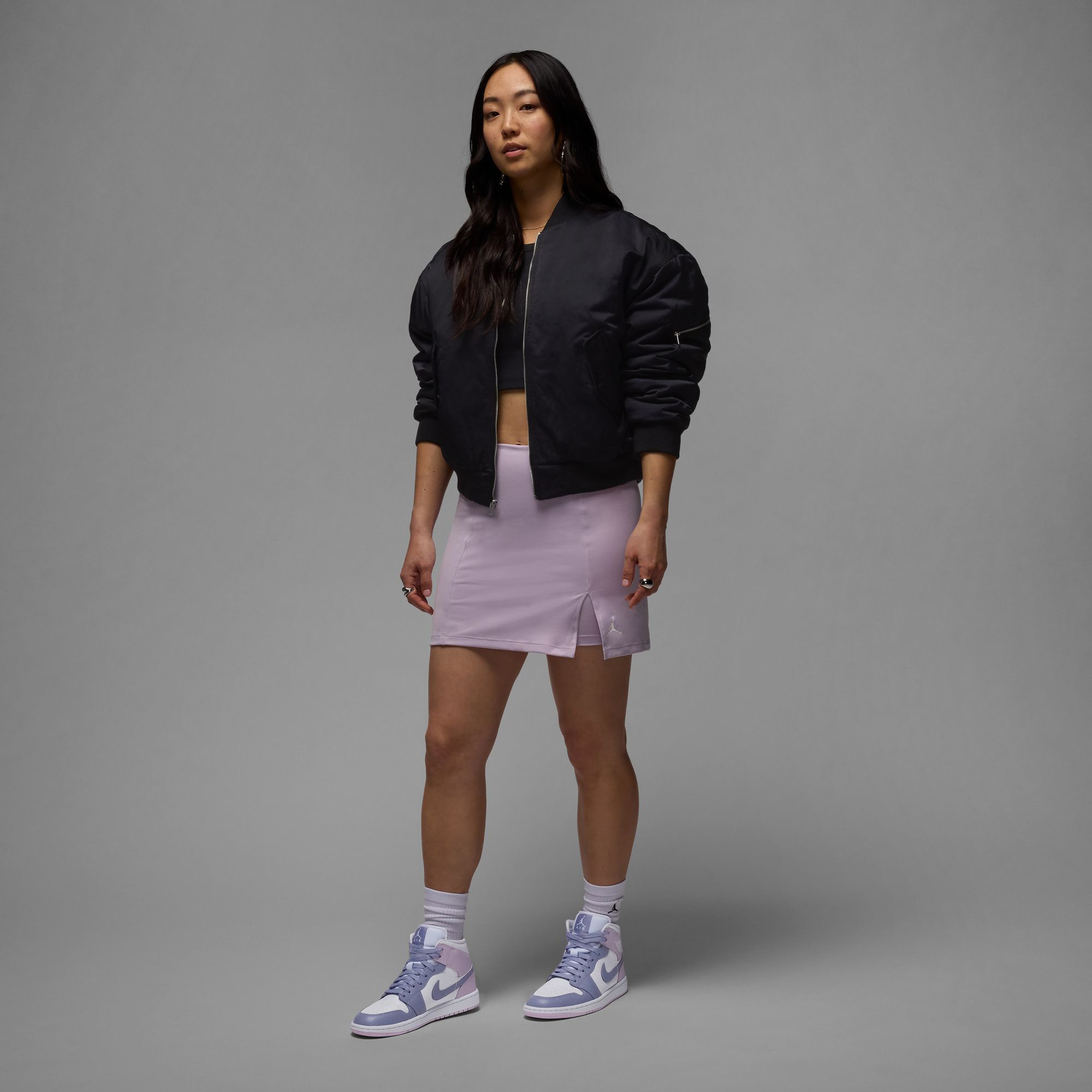Nike Jordan 1 Mid 'Indigo Haze' Kadın Pembe Sneaker