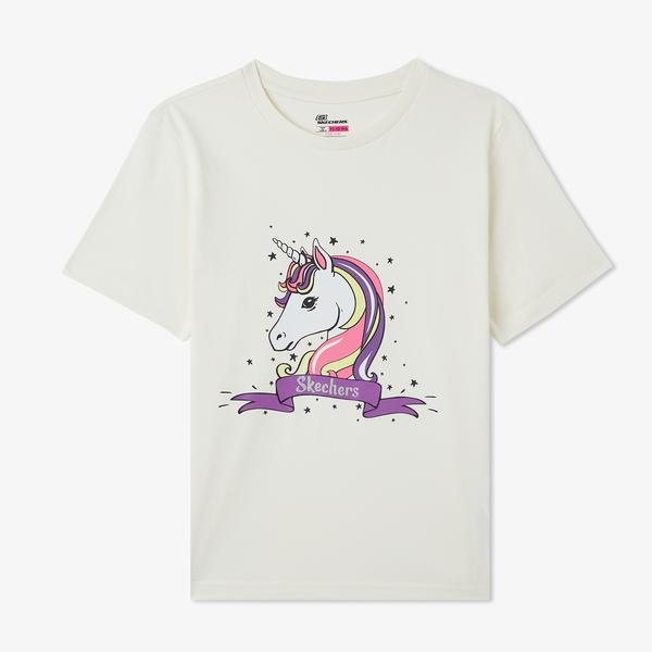 Skechers Graphic Çocuk Beyaz T-Shirt