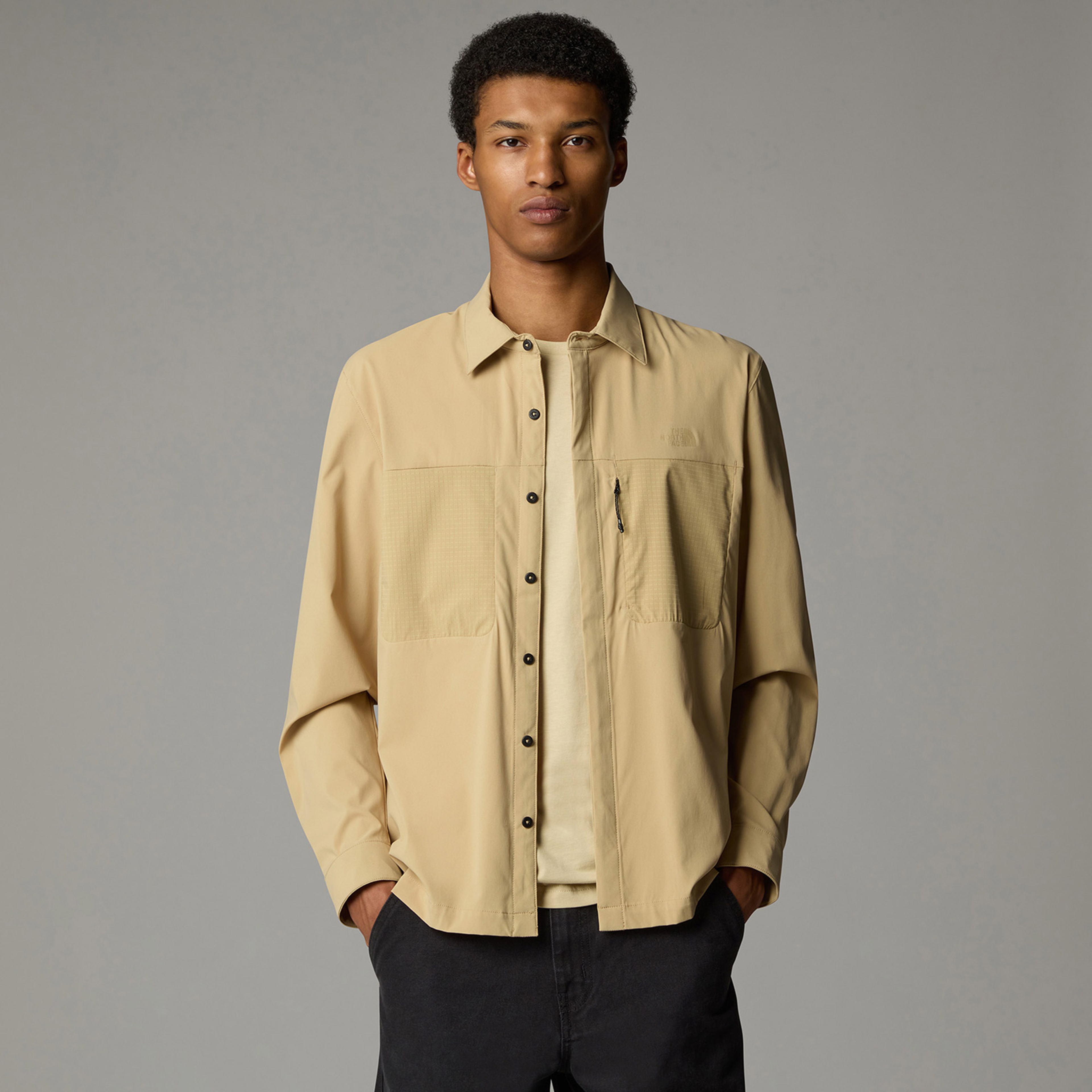 The North Face L/S Lightrange Erkek Haki Gömlek