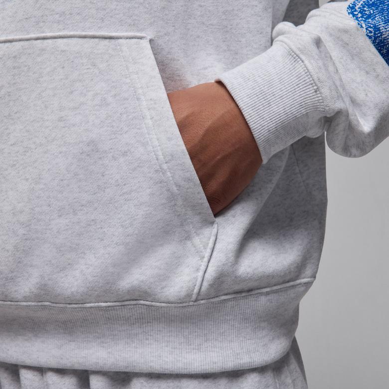 Jordan Brooklyn College Erkek Gri Hoodie