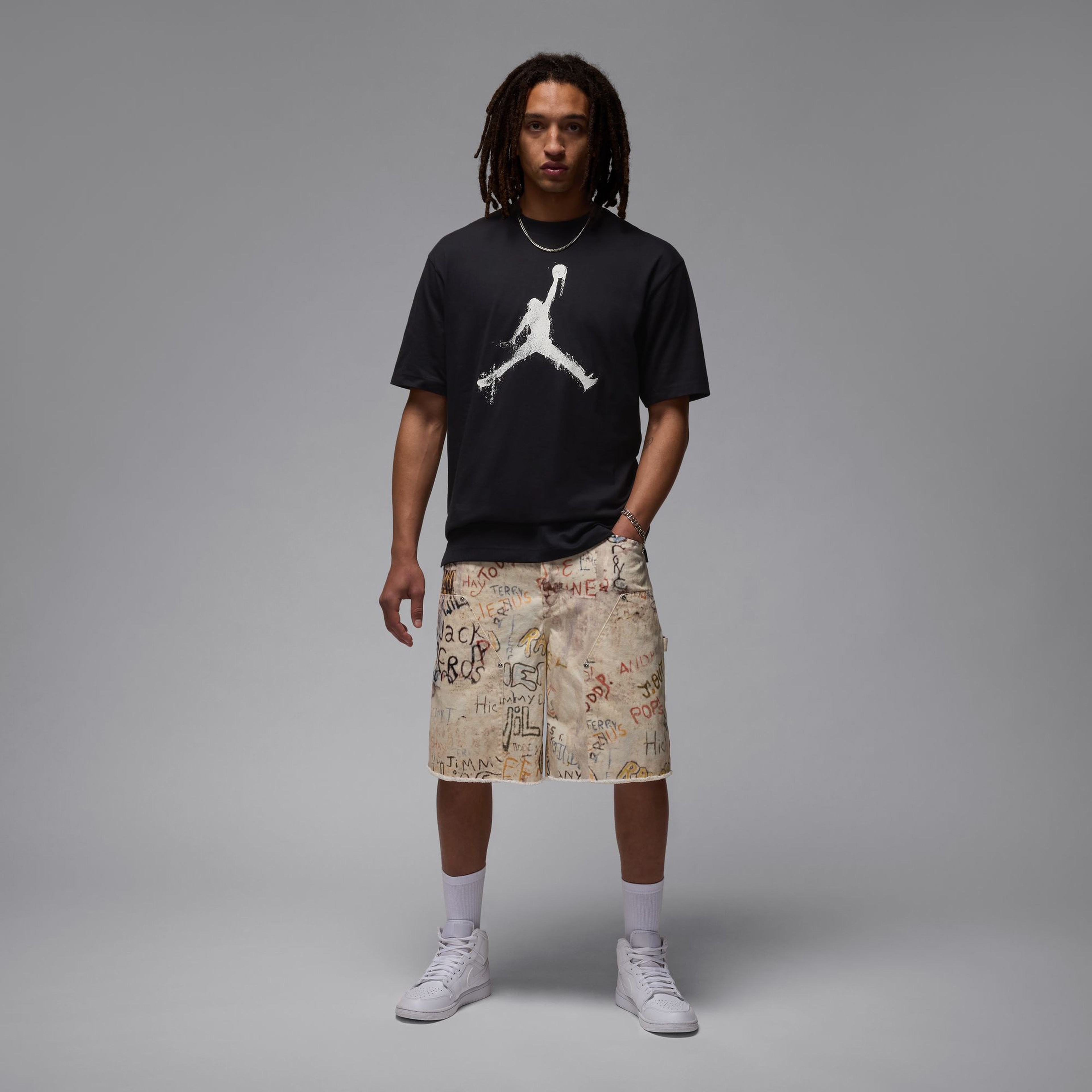 Jordan Brooklyn Fleece Jumpman Erkek Siyah T-Shirt