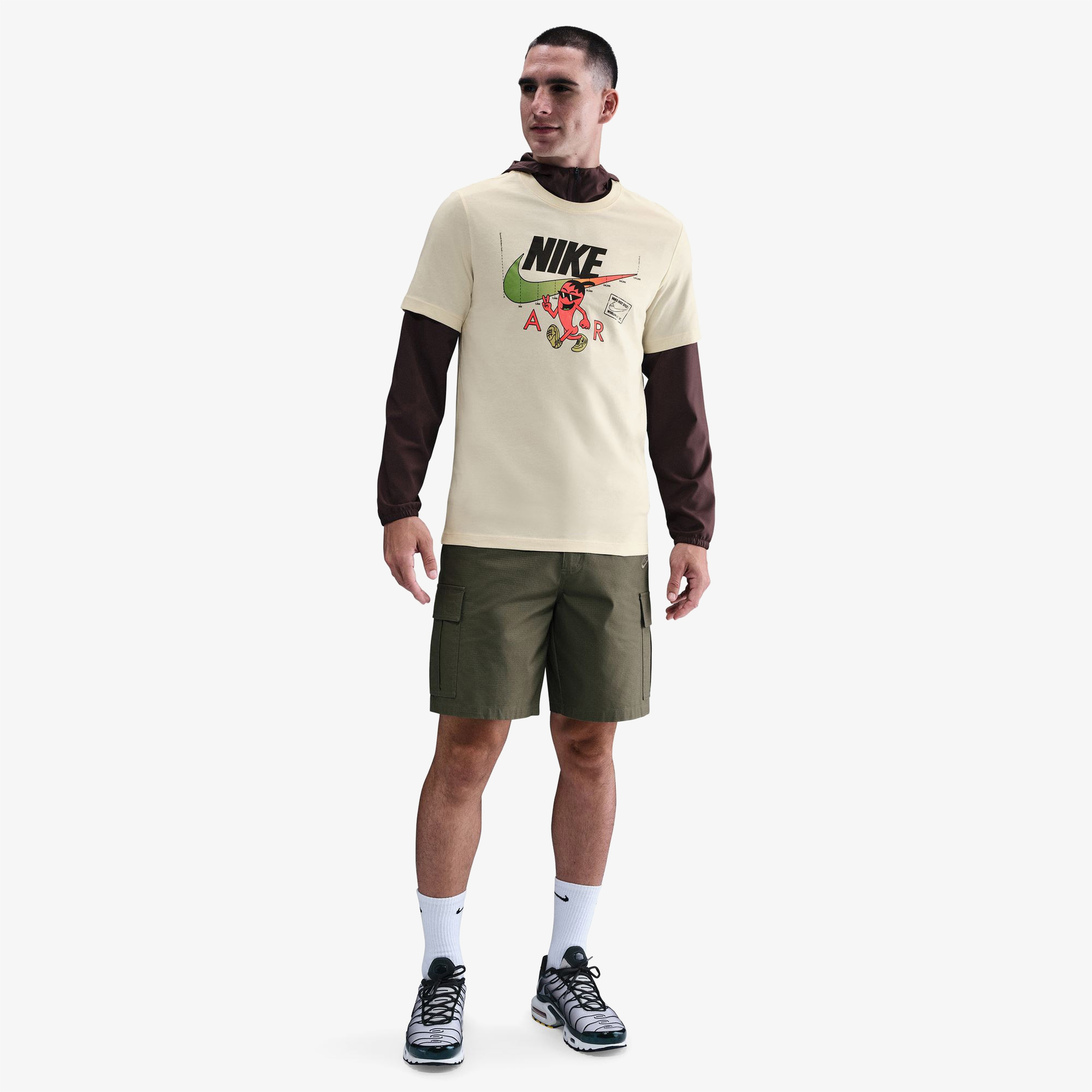 Nike Sportswear Air Gfx Erkek Bej T-Shirt