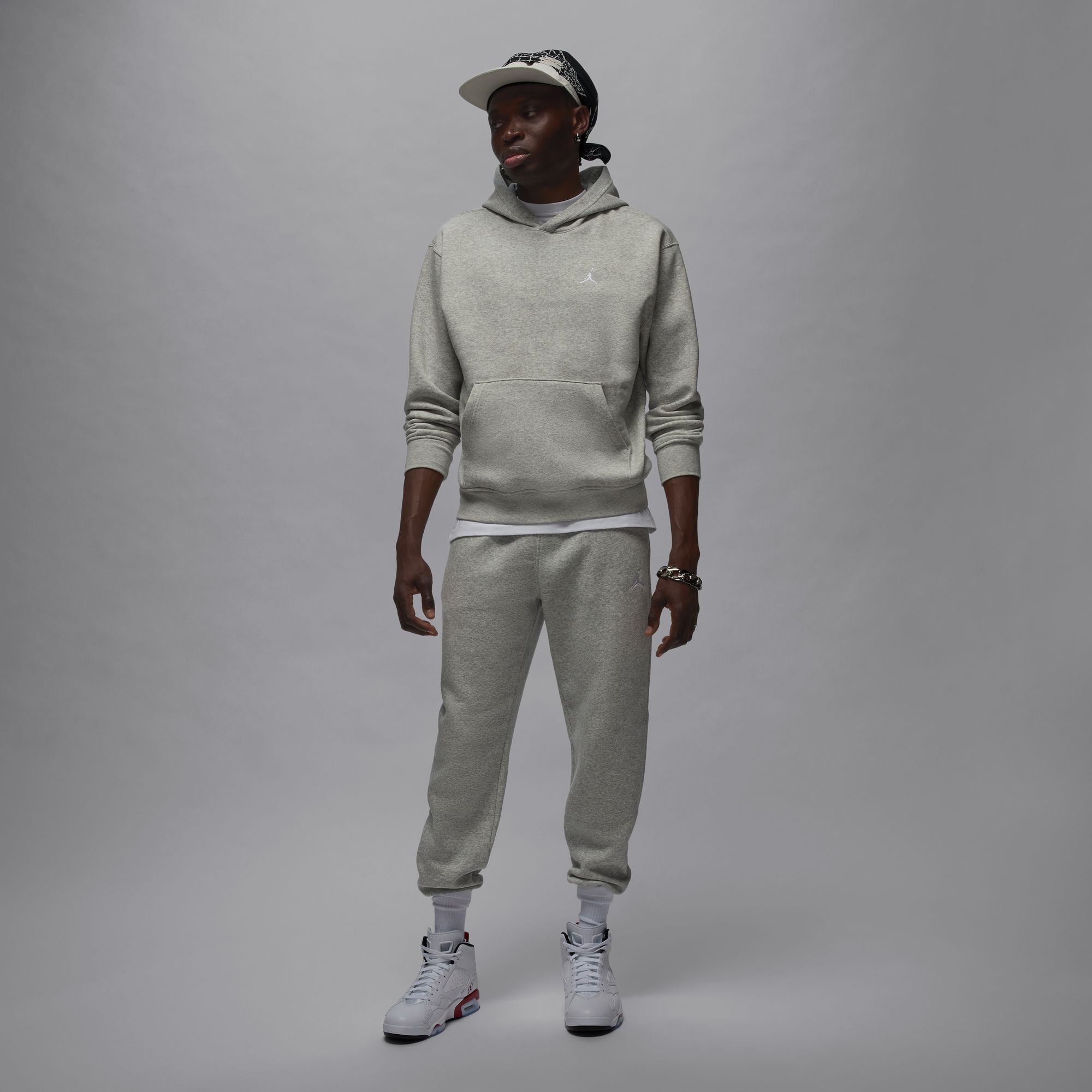 Jordan Brooklyn Fleece Erkek Gri Sweatshirt