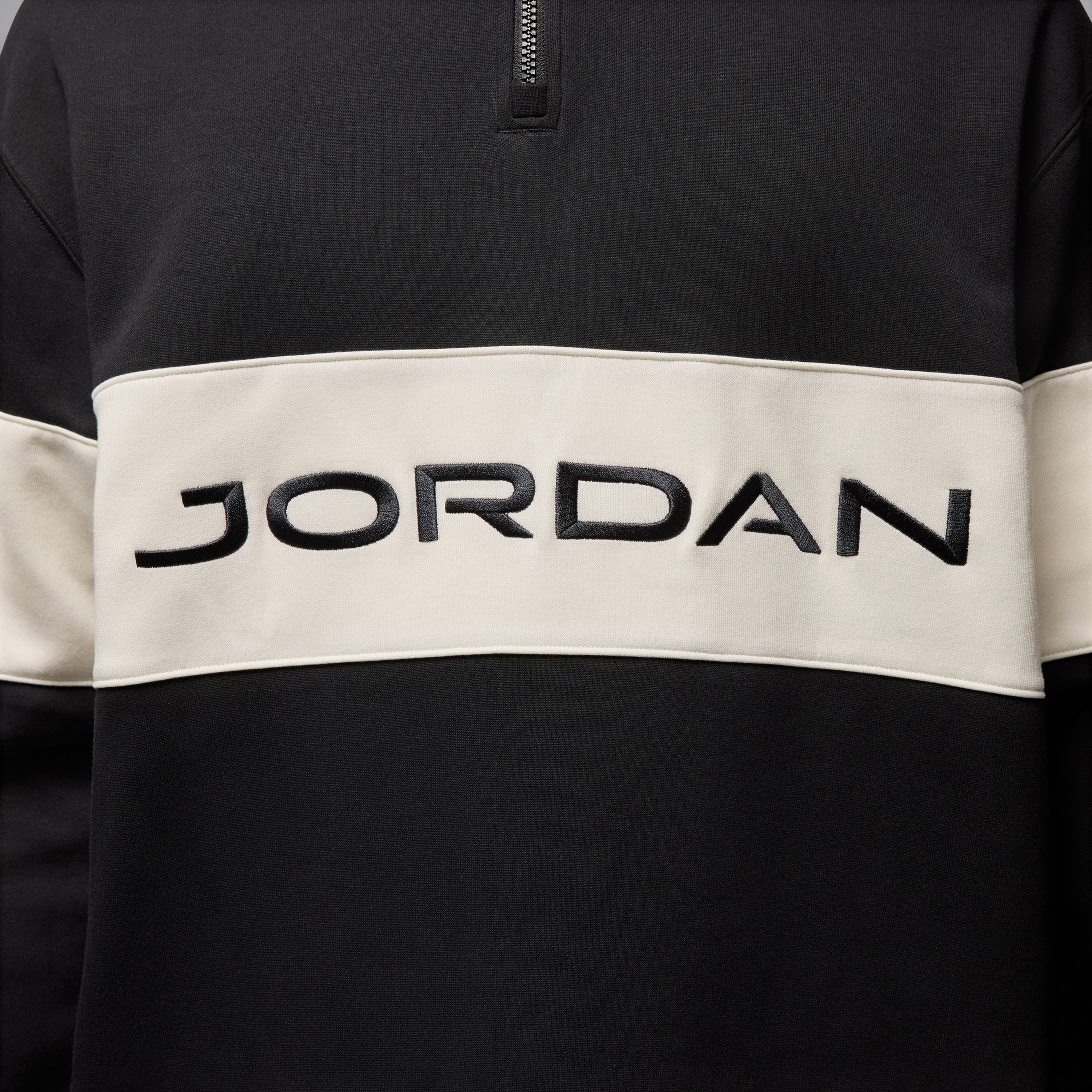 Jordan Sport Yarım Fermuarlı Erkek Siyah Sweatshirt