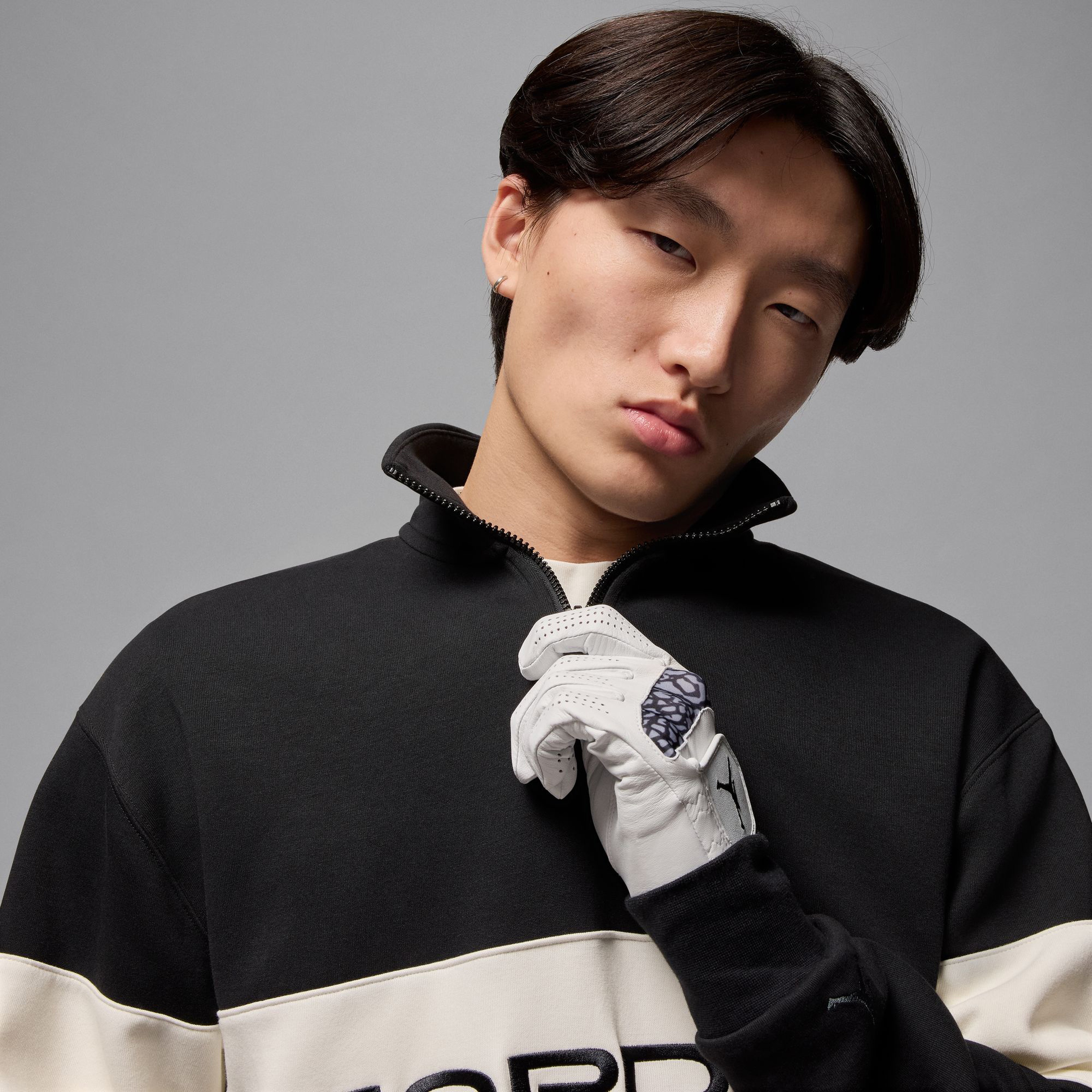 Jordan Sport Yarım Fermuarlı Erkek Siyah Sweatshirt