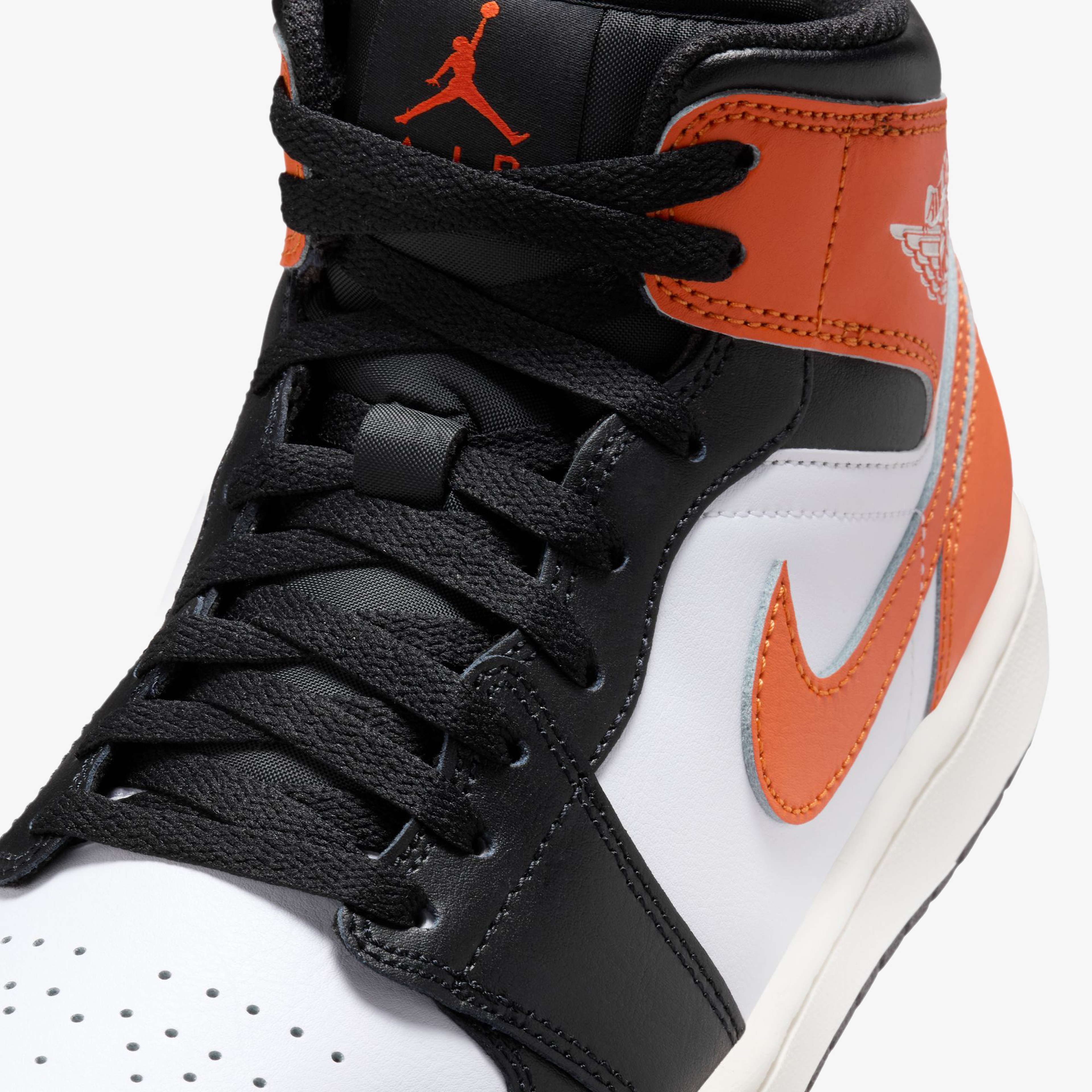 Nike Air Jordan 1 Mid Erkek Turuncu Spor Ayakkabı