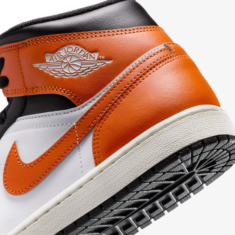 Nike Air Jordan 1 Mid Erkek Turuncu Spor Ayakkabı
