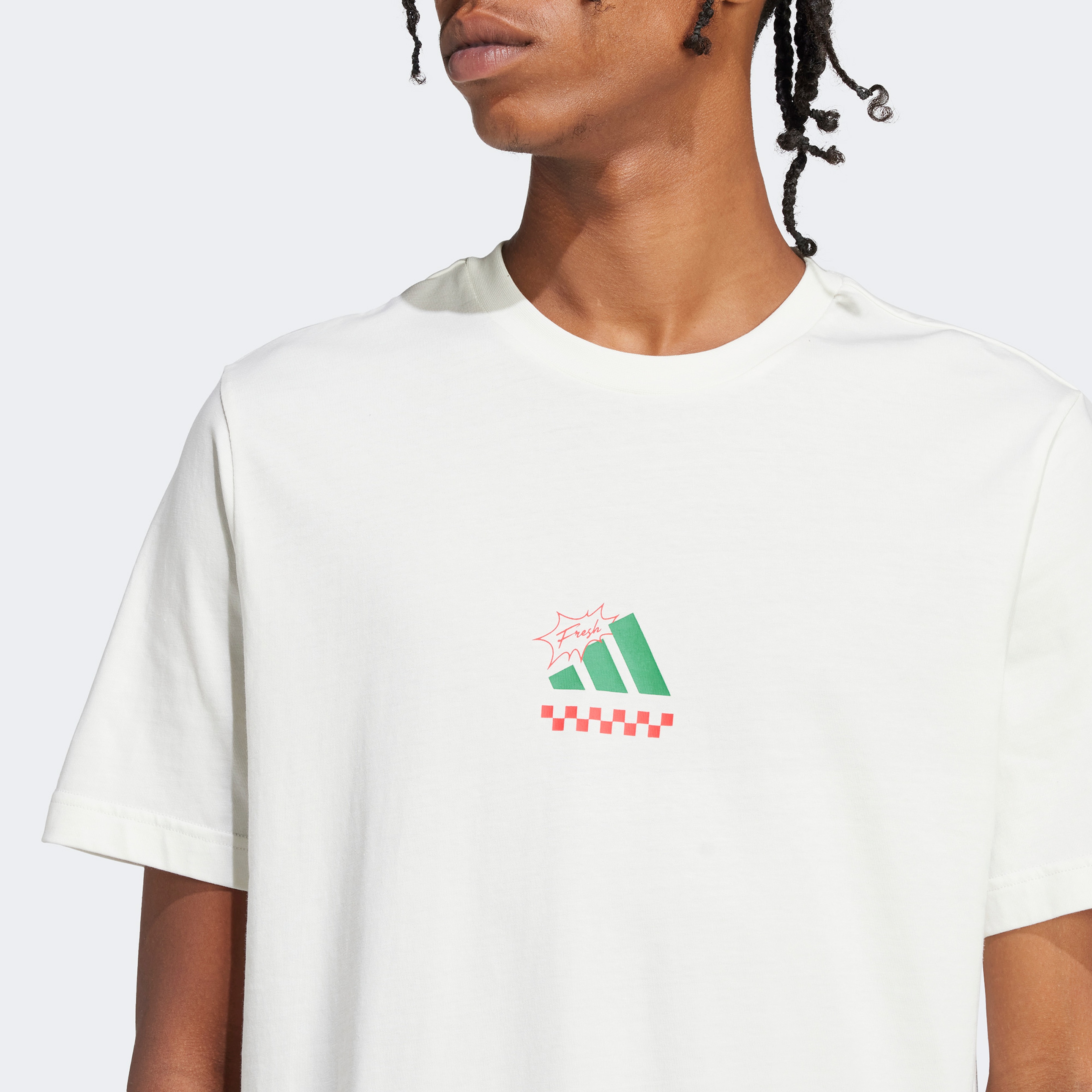 adidas L Pizza Erkek Beyaz T-Shirt