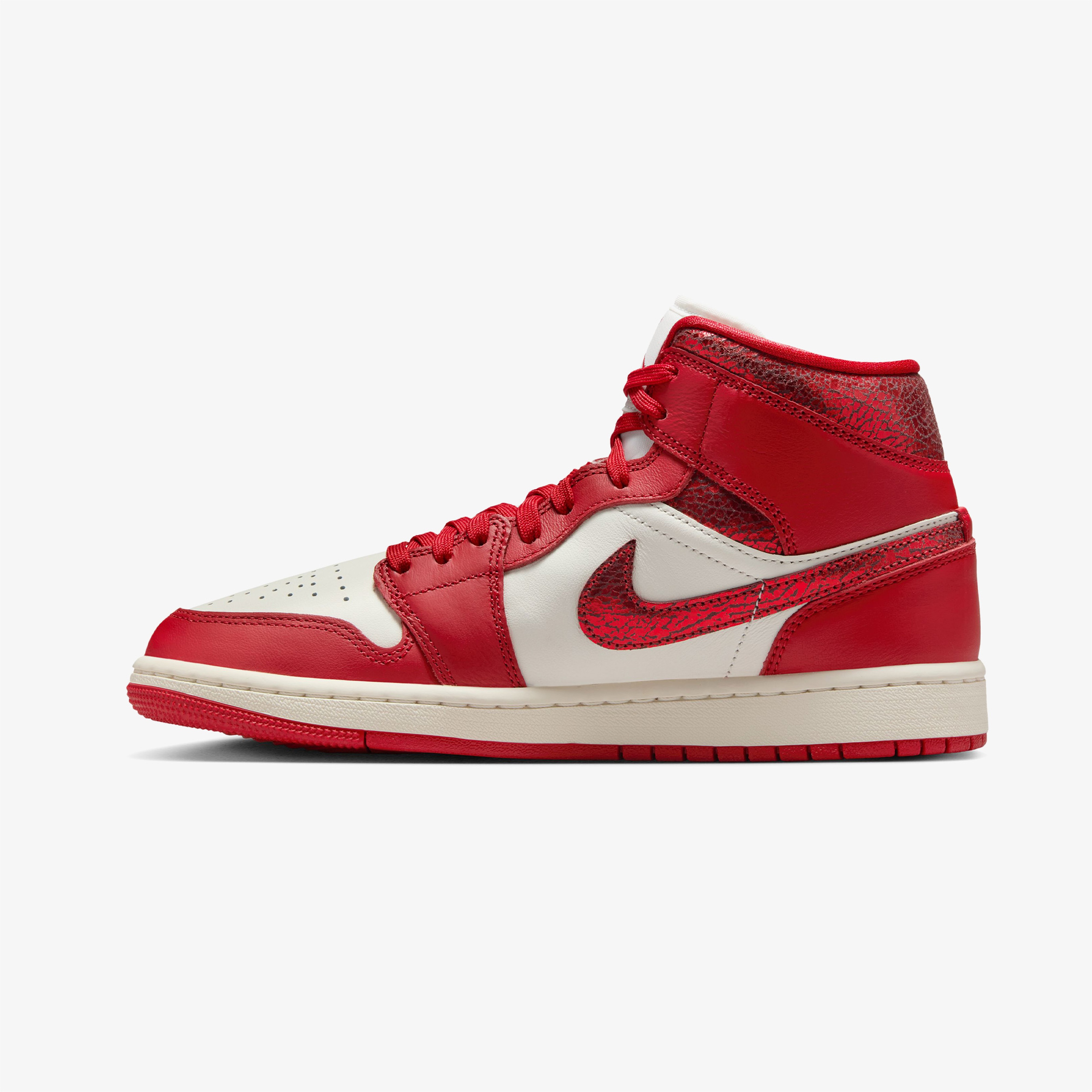 Nike Air Jordan 1 Mid SE Kadın Kırmızı Bilekli Sneaker