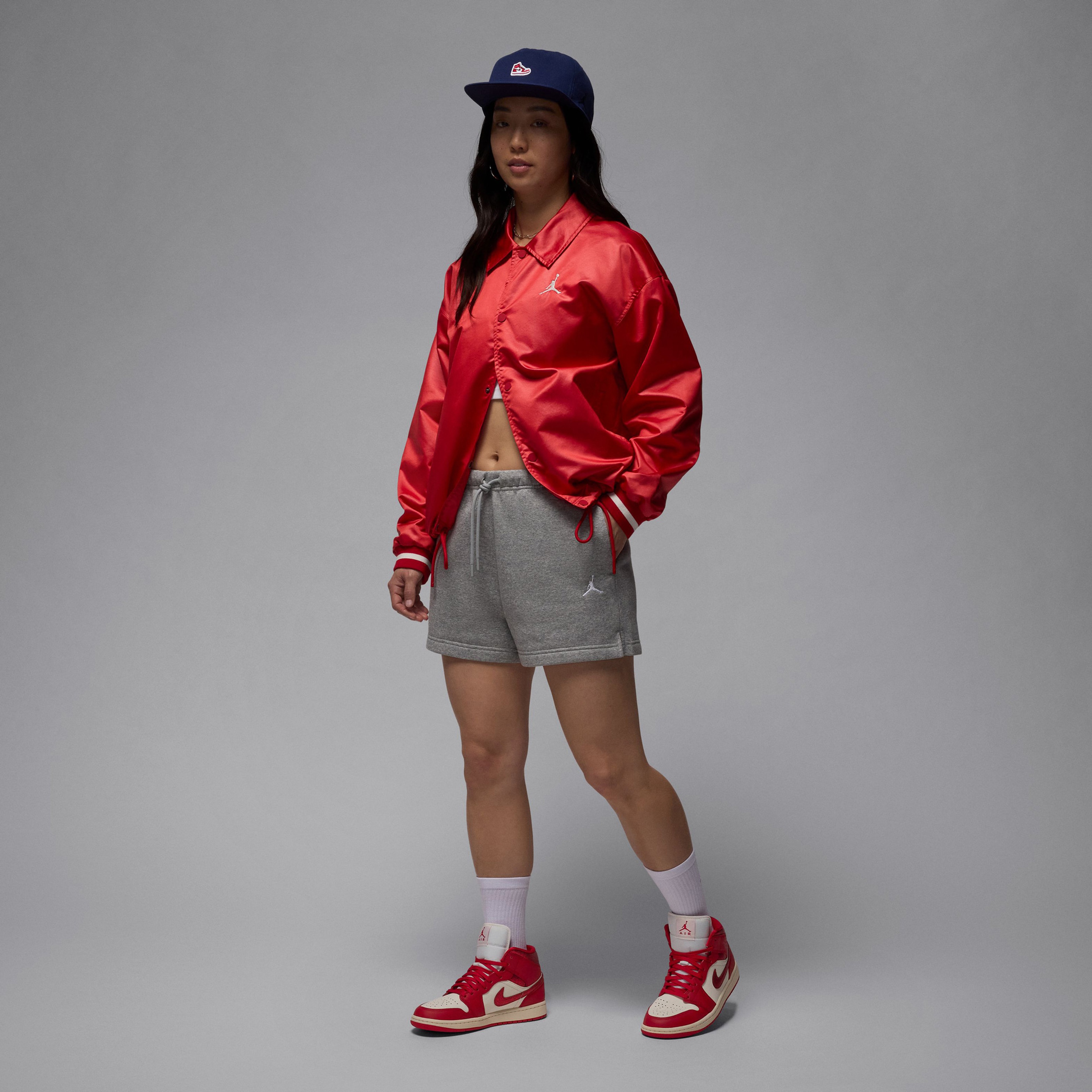 Nike Air Jordan 1 Mid SE Kadın Kırmızı Bilekli Sneaker