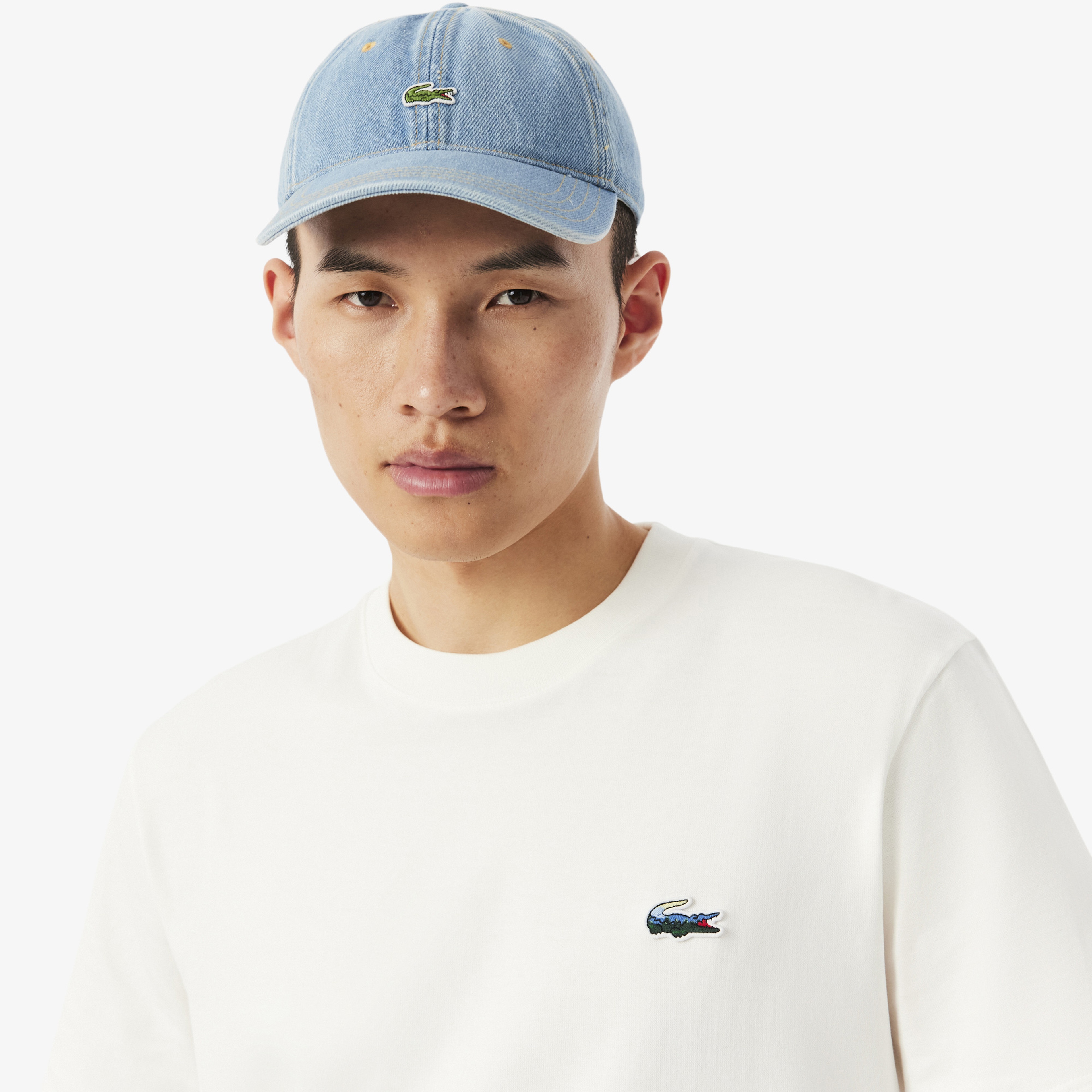 Lacoste Erkek Classic Fit Bisiklet Yaka Beyaz T-Shirt