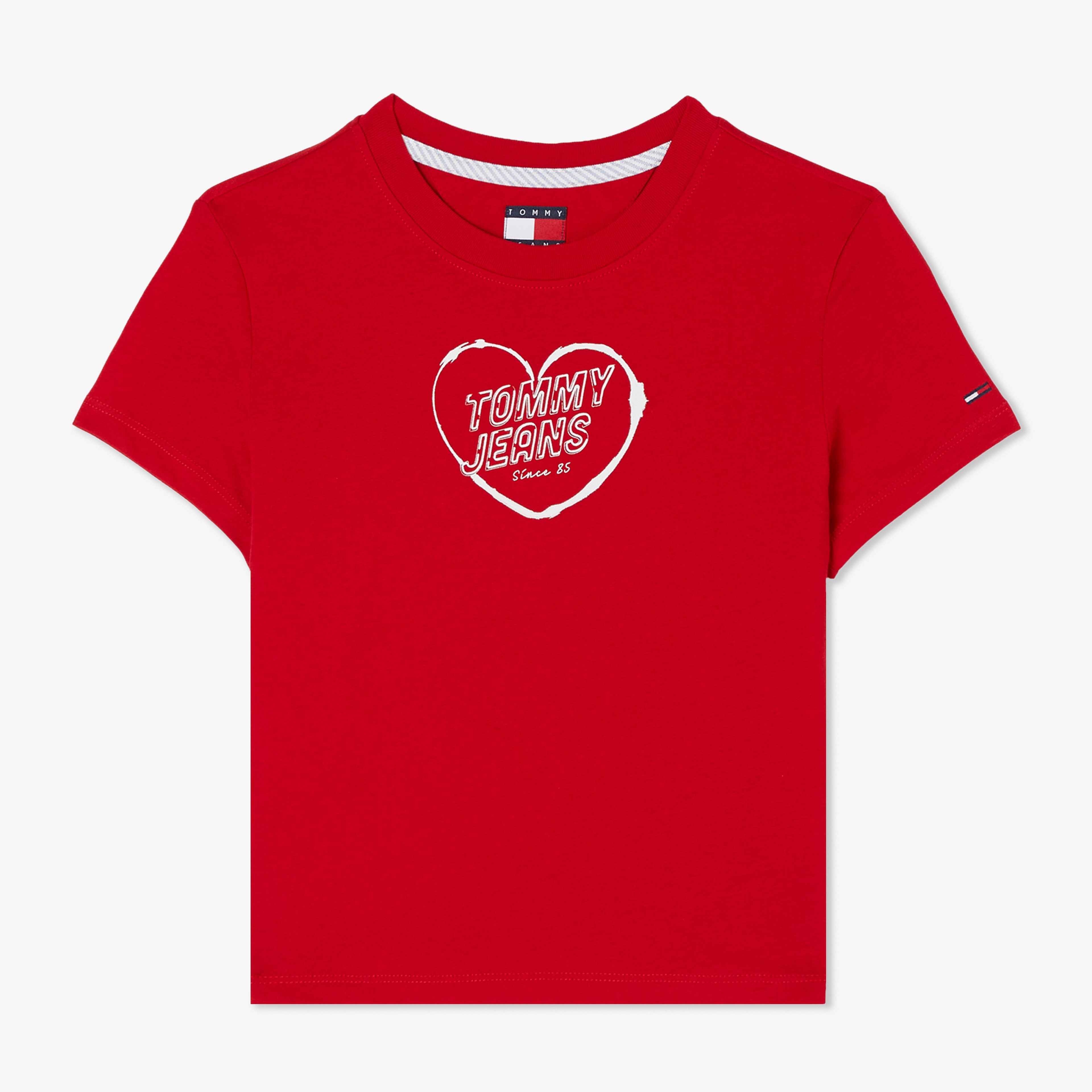 Tommy Jeans Slim Essential Logo Ext Kadın Kırmızı T-Shirt