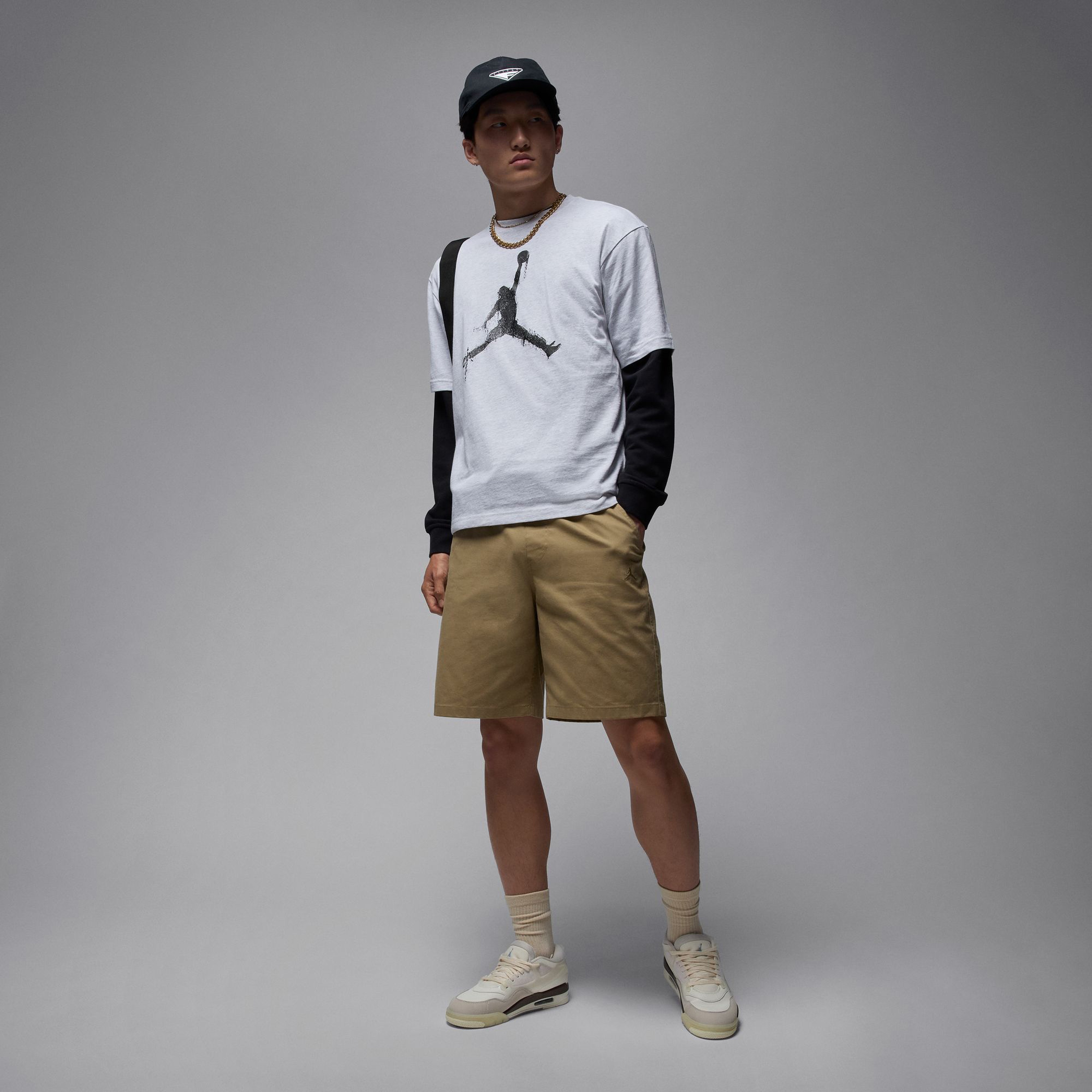 Jordan Brooklyn Fleece Jumpman Erkek Beyaz T-Shirt