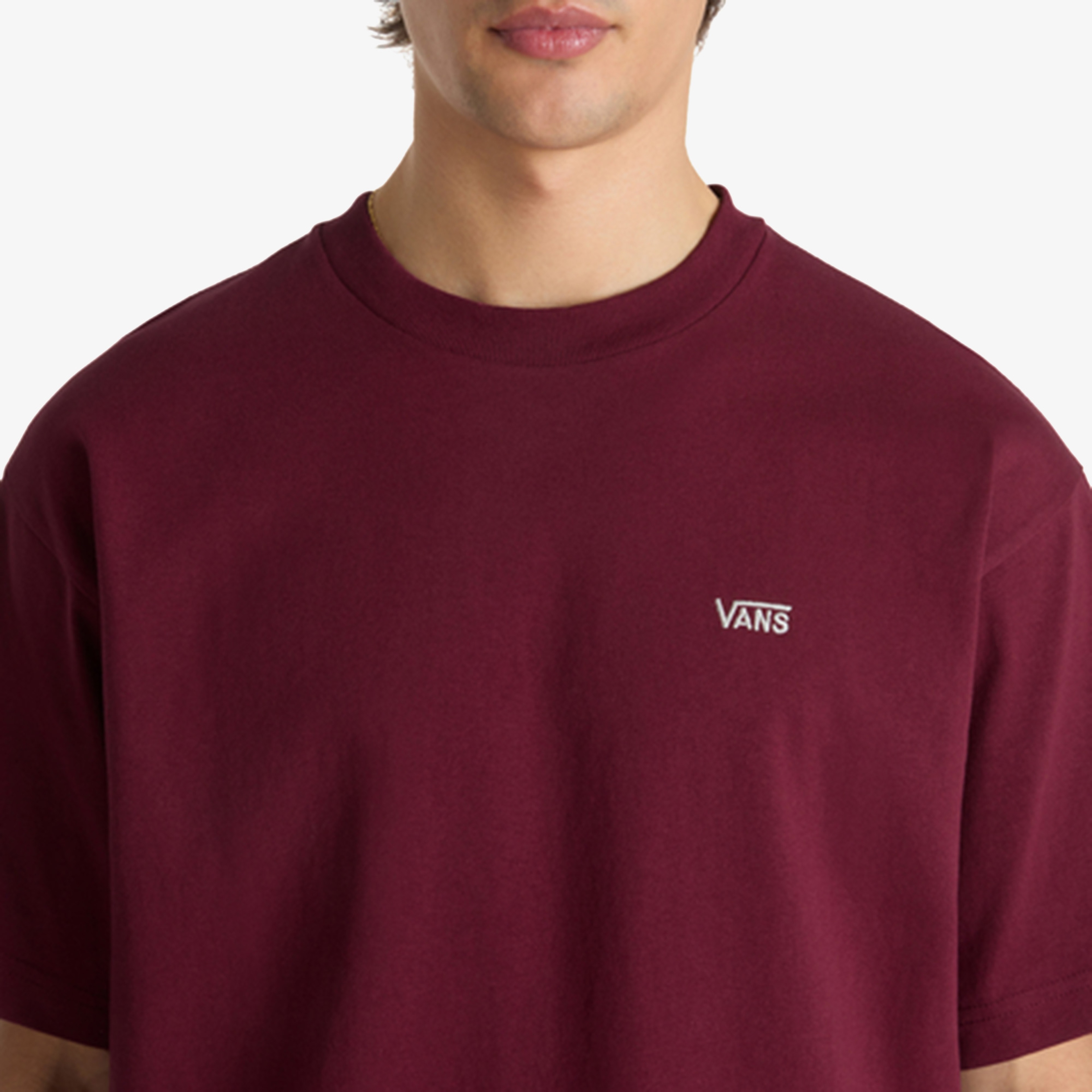 Vans Left Chest ii Loose Ss Erkek Bordo T-Shirt
