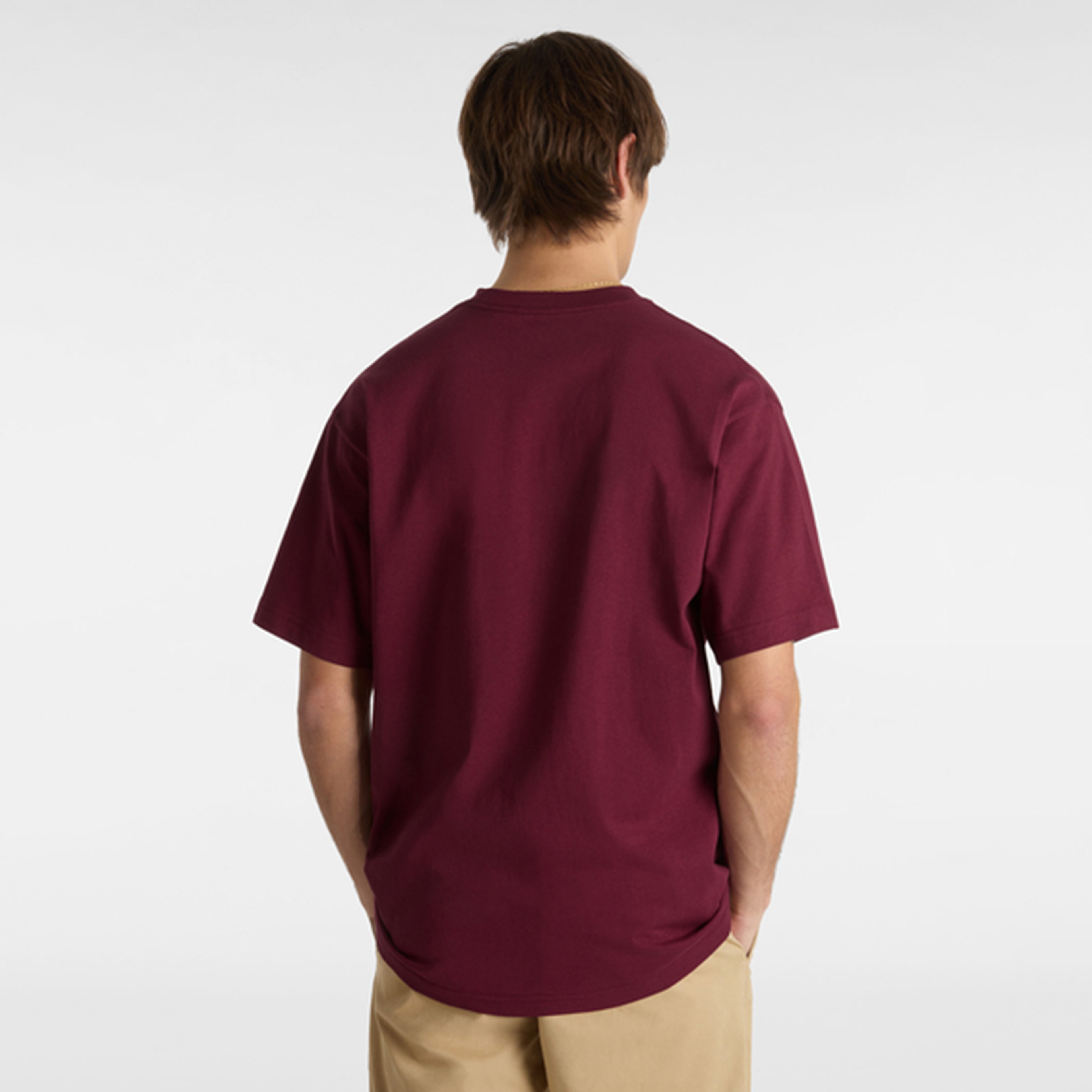 Vans Left Chest ii Loose Ss Erkek Bordo T-Shirt