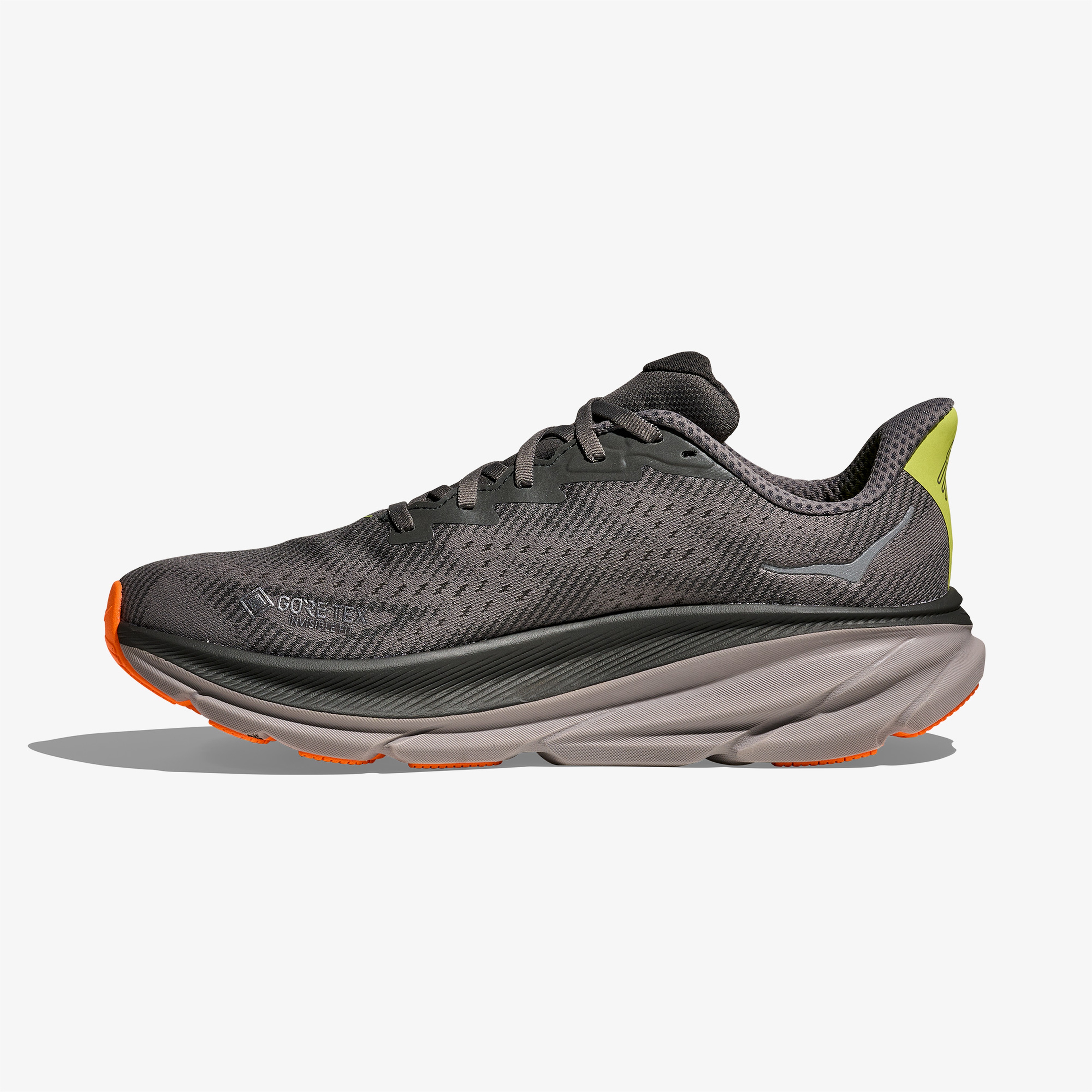 Hoka Clifton 9 Gore-Tex Erkek Gri Koşu Ayakkabısı