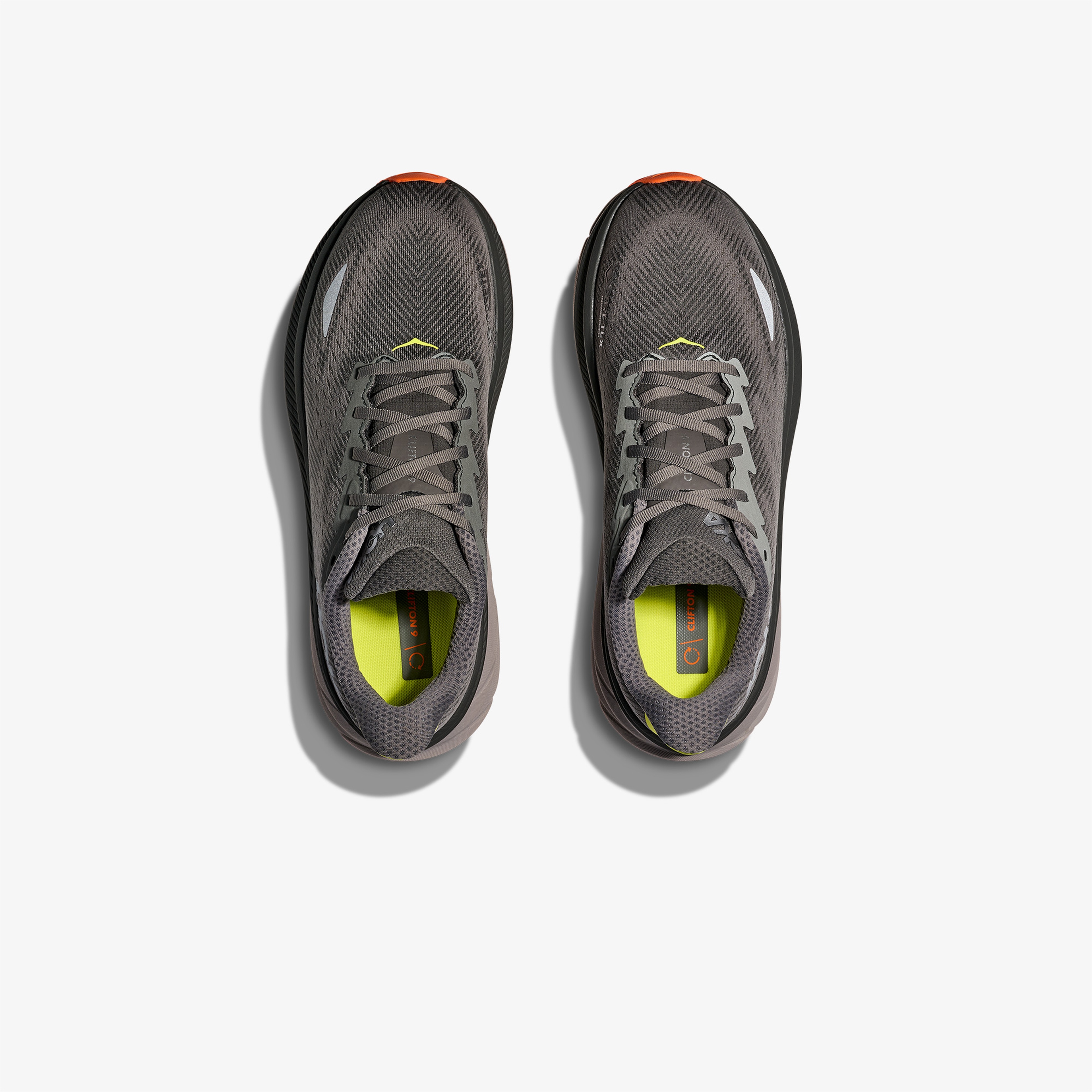 Hoka Clifton 9 Gore-Tex Erkek Gri Koşu Ayakkabısı