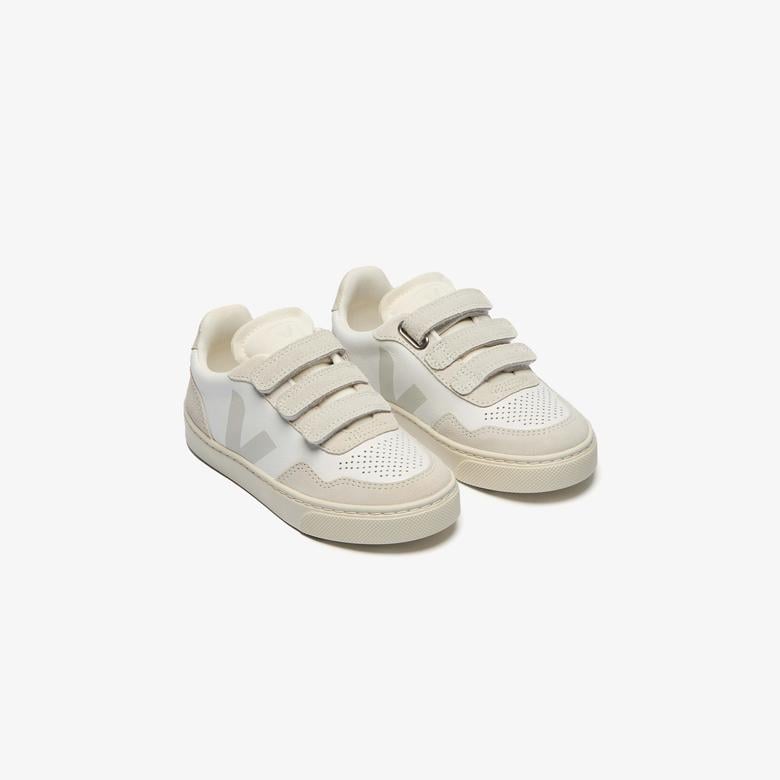 Veja V-90 Leather Çocuk Beyaz Sneaker