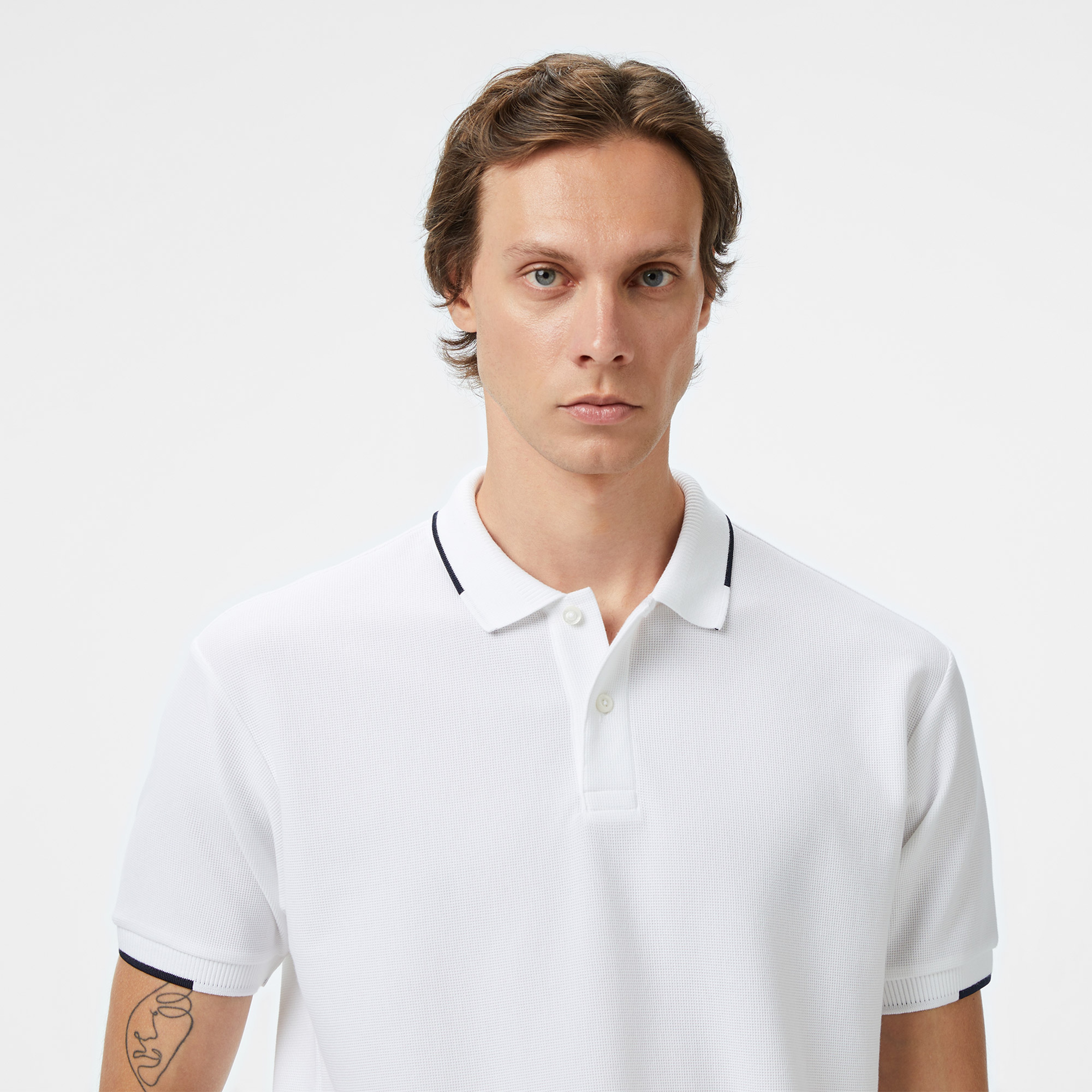 Nautica Erkek Beyaz Classic Fit Polo