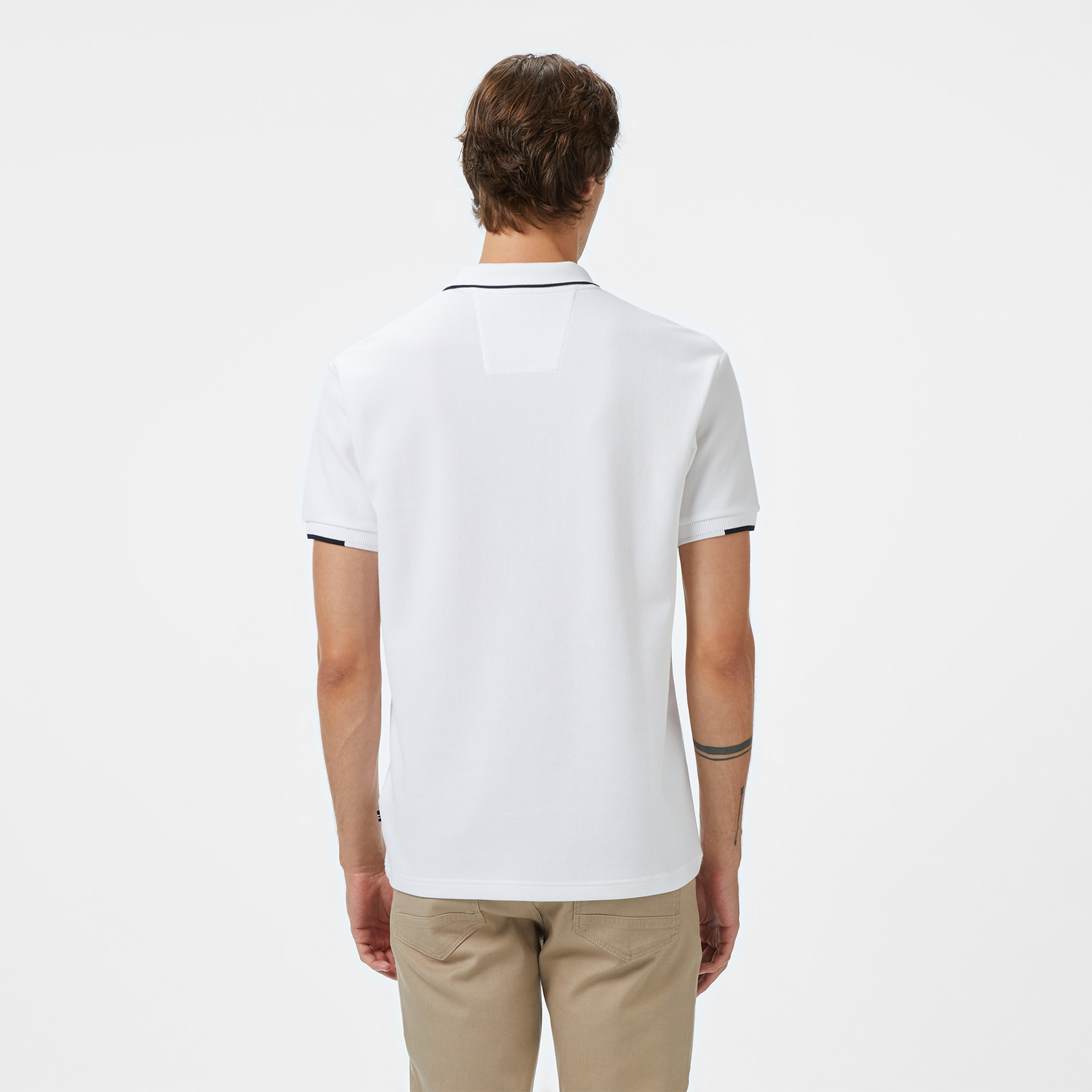 Nautica Erkek Beyaz Classic Fit Polo