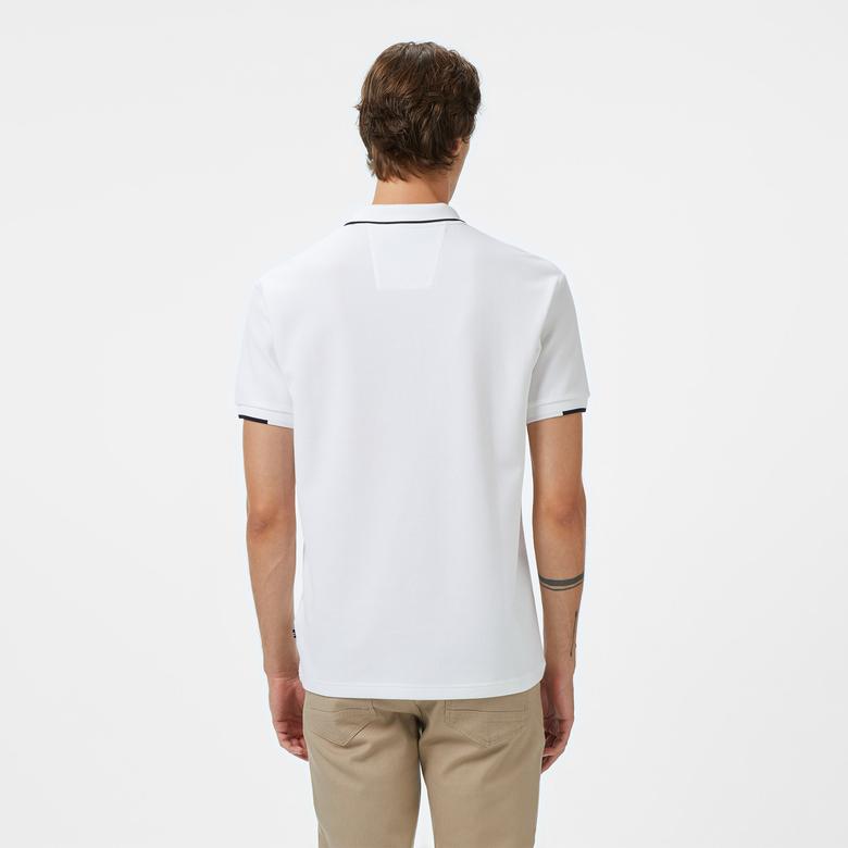 Nautica Erkek Beyaz Classic Fit Polo