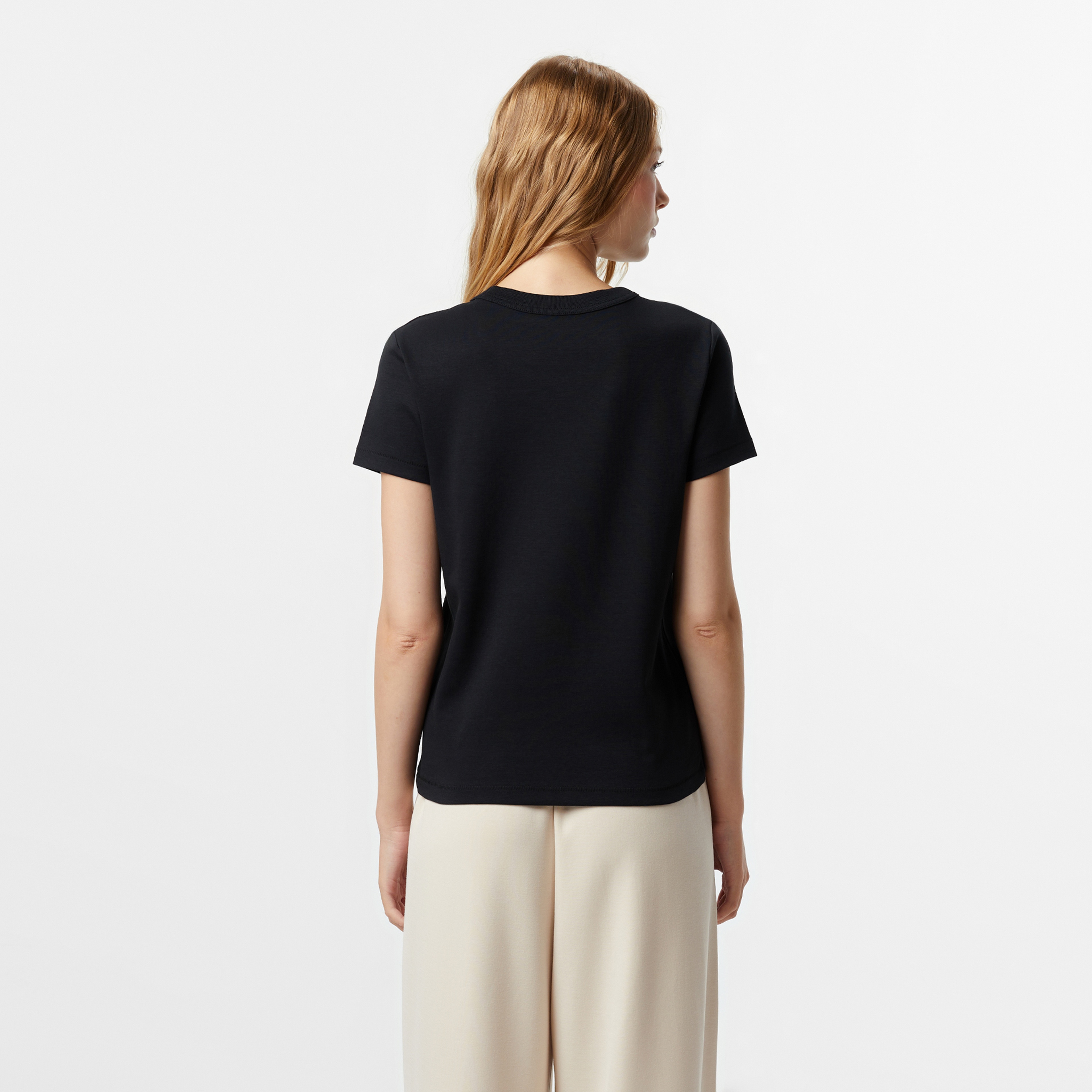 Nautica Kadın Siyah Classic Fit T-Shirt